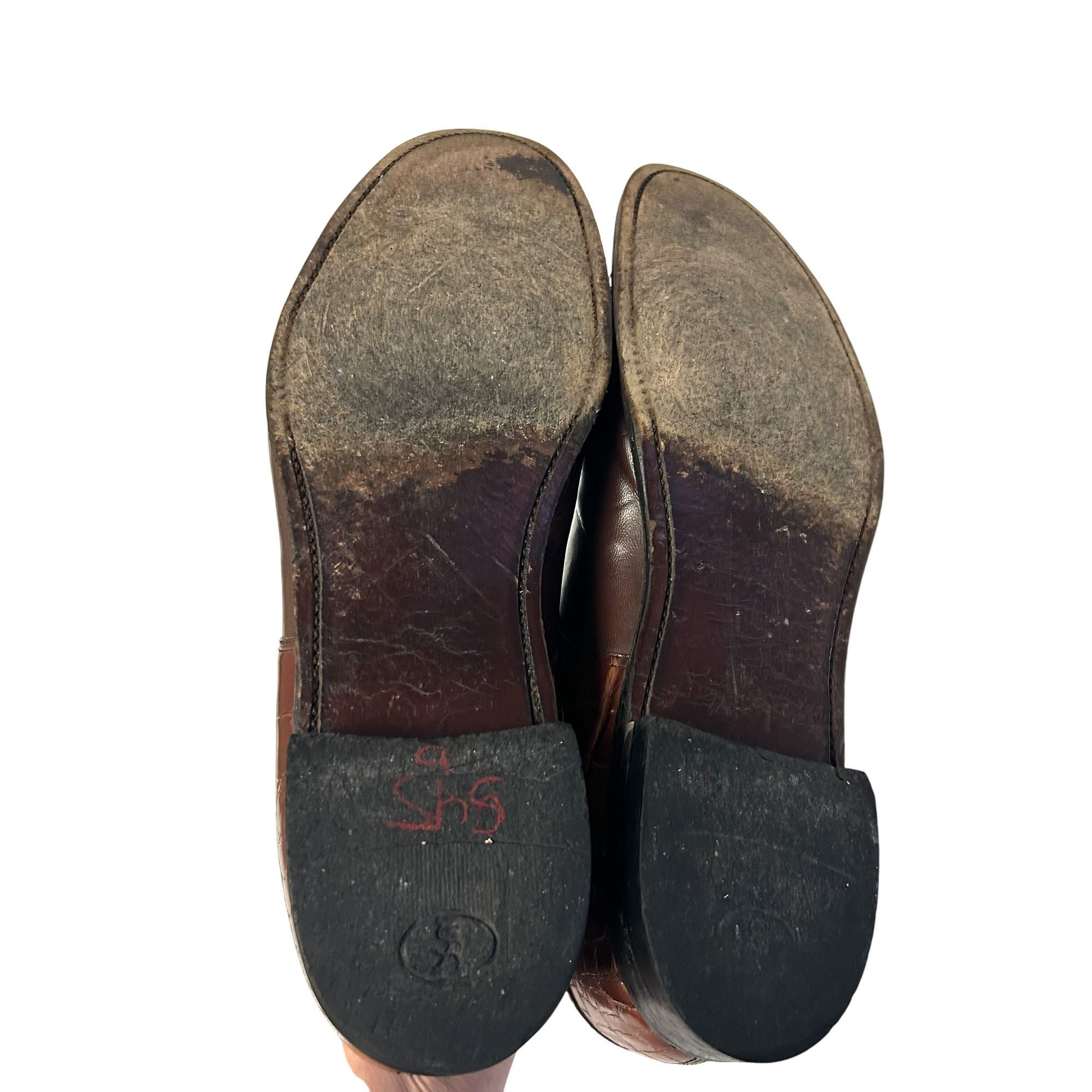 Stacy Adams Vtg Stacy Adams 2 Tone ALLIGATOR GRAIN Cap Toe Oxfords Size US 11 / EU 44 - 6 Thumbnail
