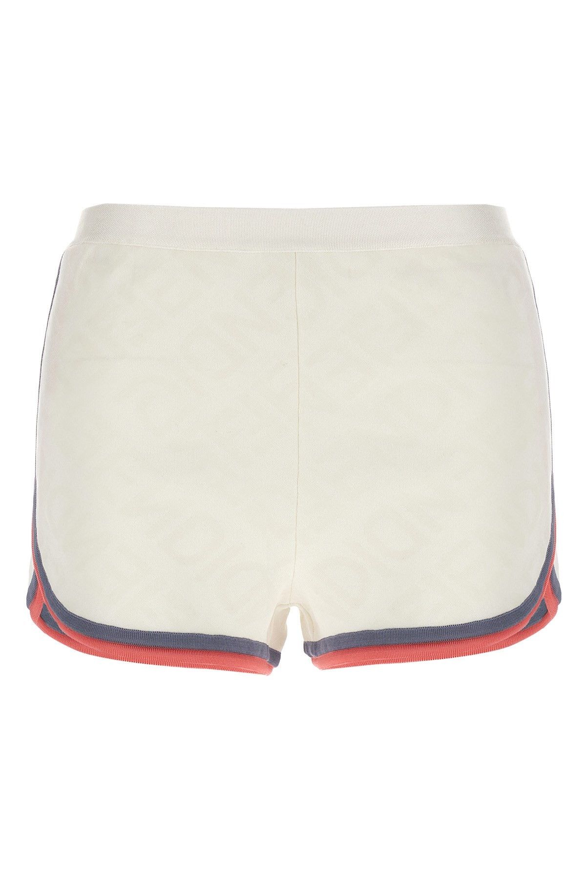 image of Fendi Logo Shorts in White, Women's (Size 26)