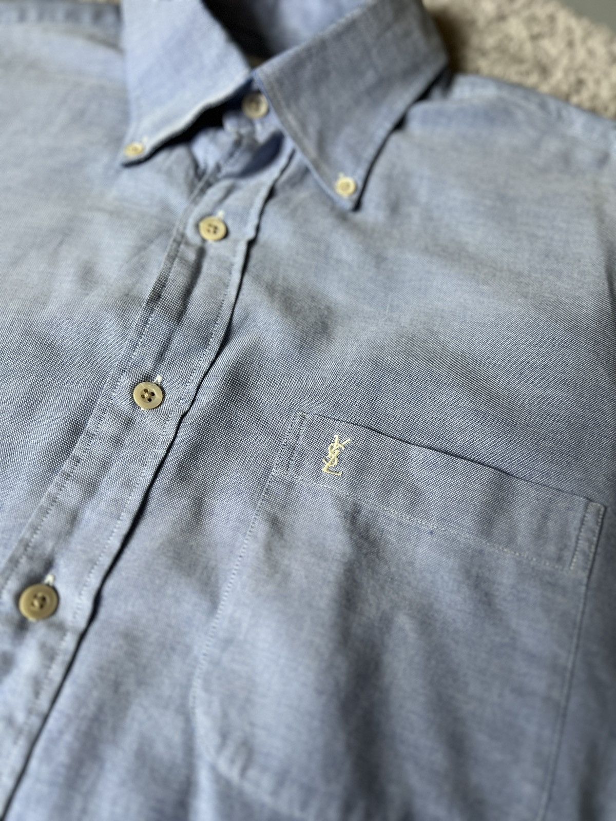 Vintage × Yves Saint Laurent Vintage Yves Saint Laurent shirt Size US L / EU 52-54 / 3 - 3 Thumbnail