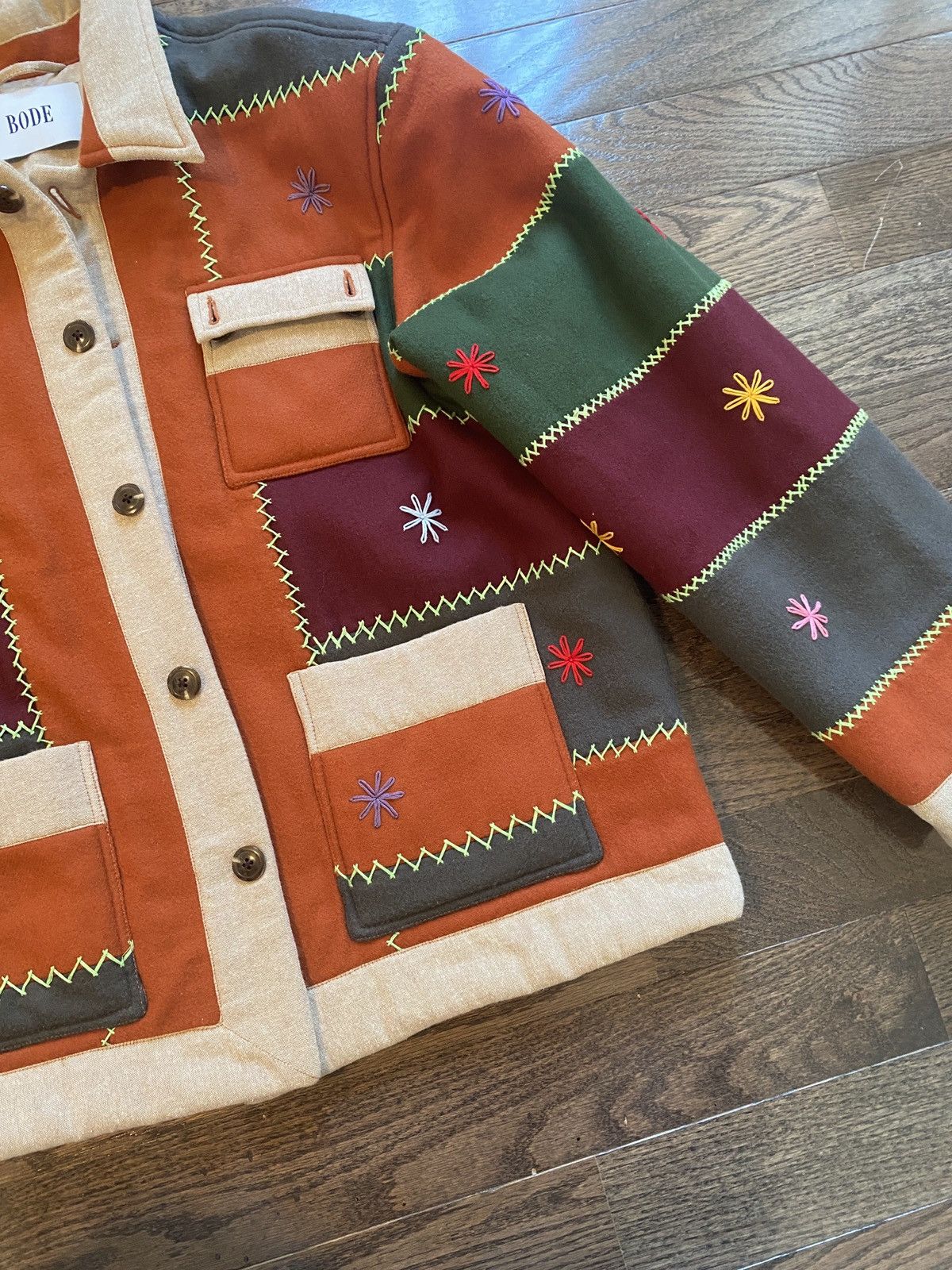 Bode BODE Embroidered Autumn Quilt Jacket size L/XL Size US L / EU 52-54 / 3 - 17 Thumbnail