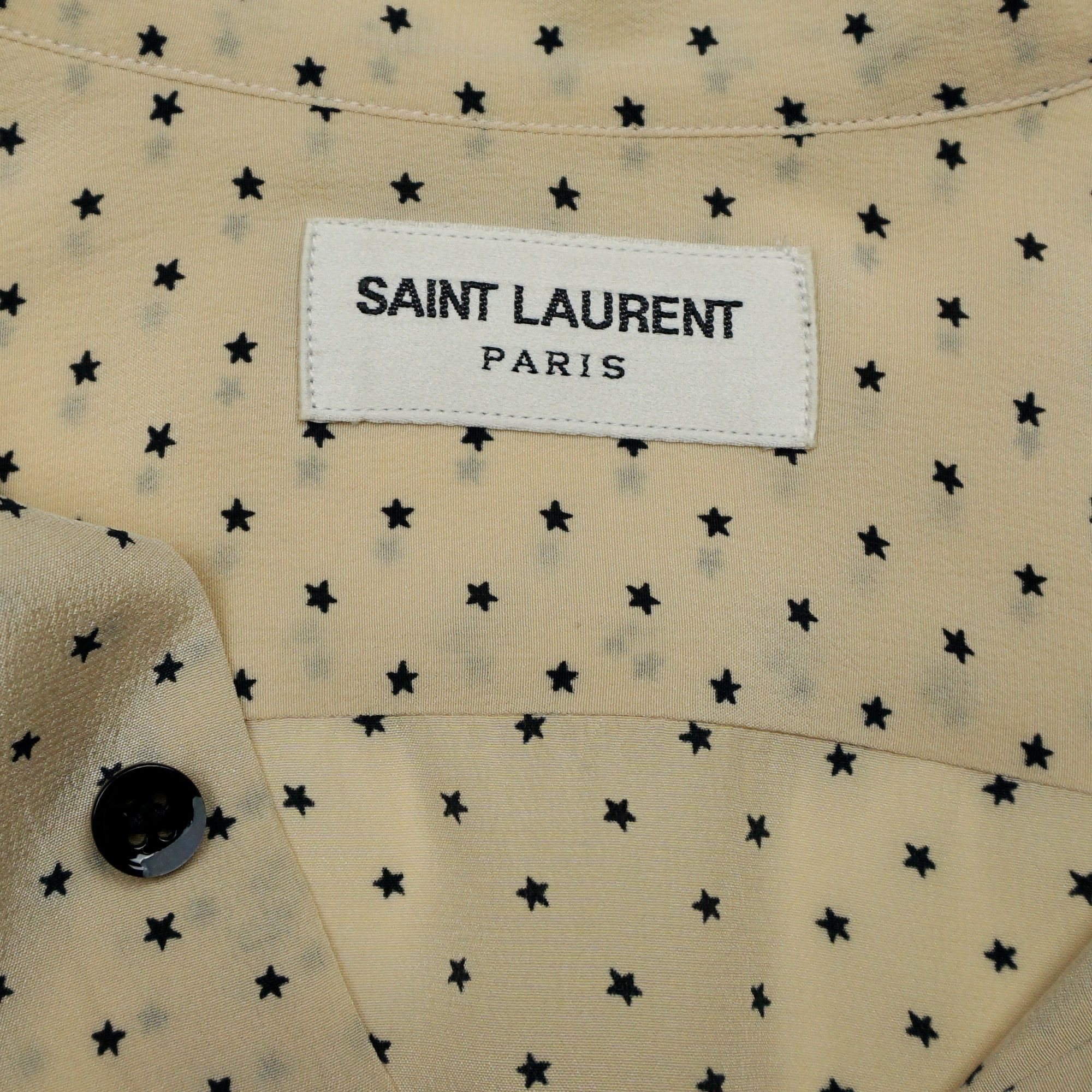 Hedi Slimane × Saint Laurent Paris Saint Laurent Paris SS15 "Psych Rock" Star Silk Shirt Size US M / EU 48-50 / 2 - 2 Thumbnail