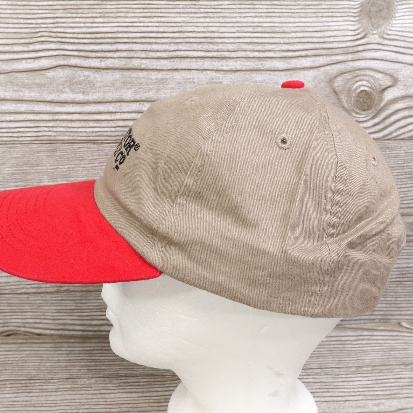 Vintage TRACTER SUPPLY SUPPLY CO TSC TAN ,RED ADJUSTABLE BASEBALL HAT CAP NEW! Size ONE SIZE - 4 Thumbnail