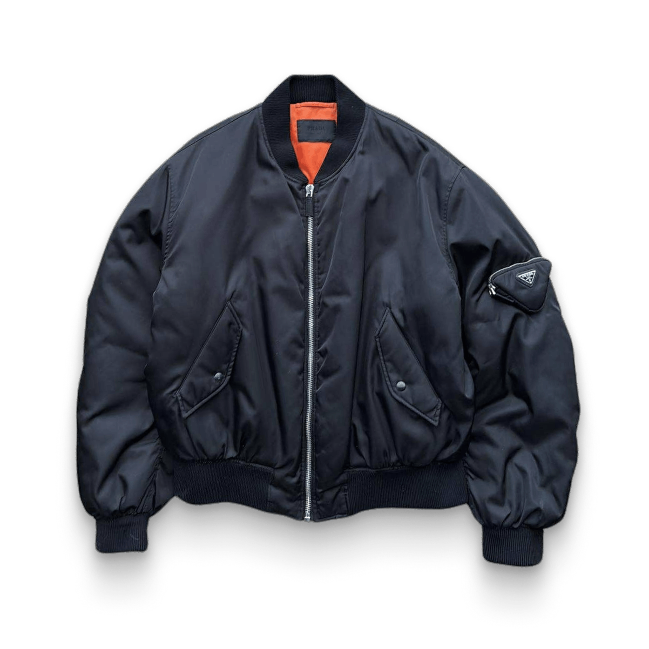 Prada Prada by Raf Simons Black Logo Re-Nylon Bomber Size US S / EU 44-46 / 1 - 2 Thumbnail