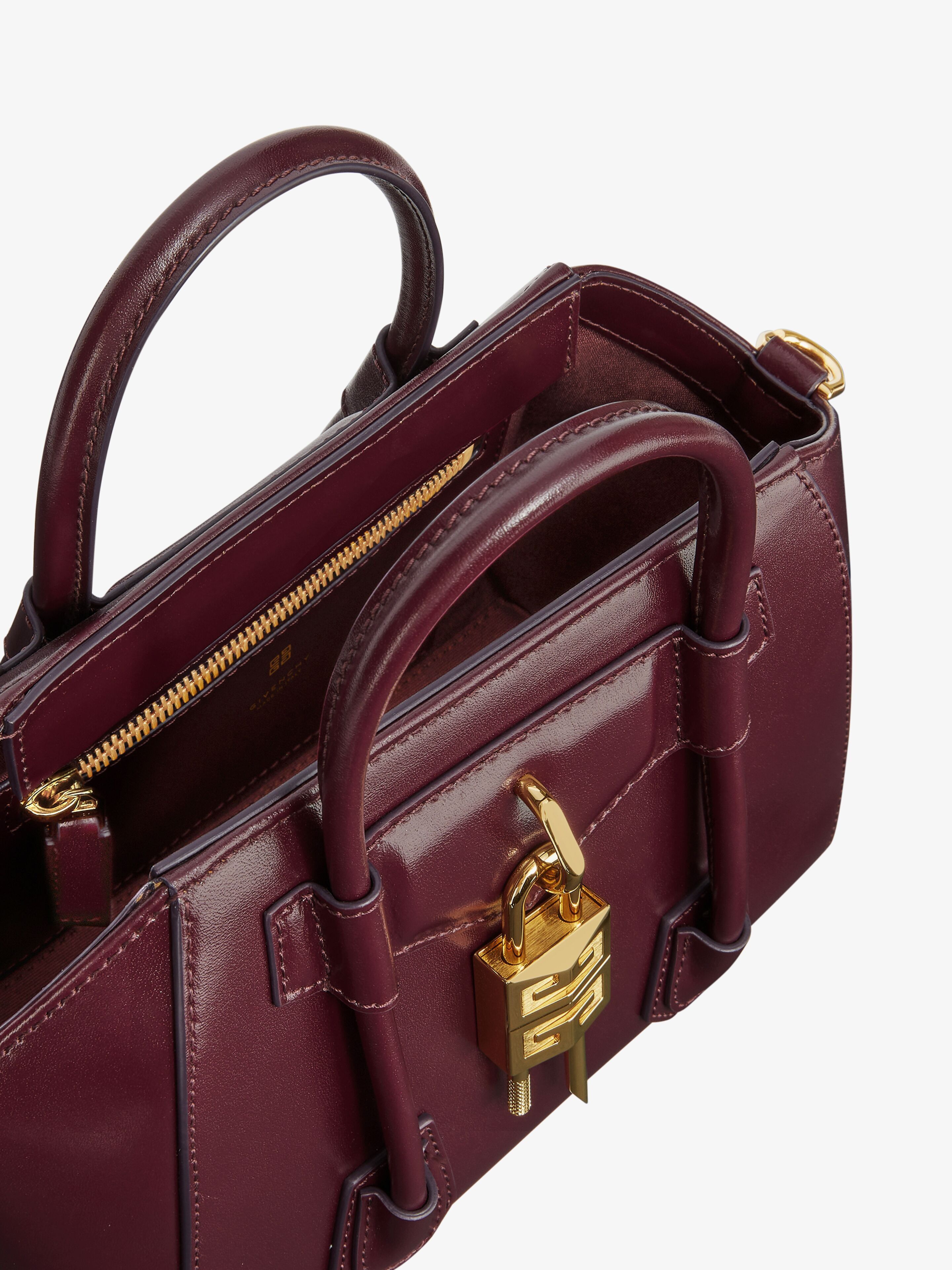 Givenchy o1srvl11e0825 Size: OS / Mini Antigona Lock Bag in Burgundy Size ONE SIZE - 5 Thumbnail