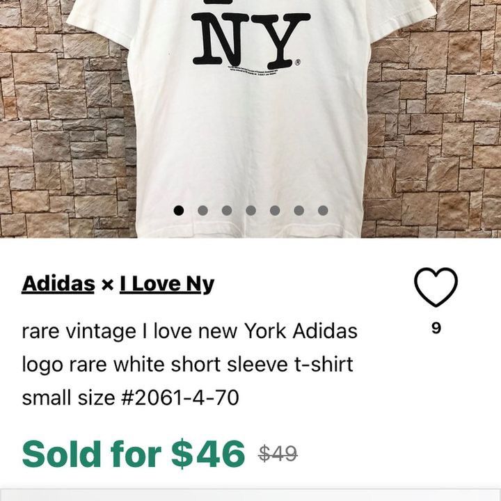 Adidas × Vintage 80s Vintage Adidas I love new york Logo White Henley Size US M / EU 48-50 / 2 - 7 Thumbnail