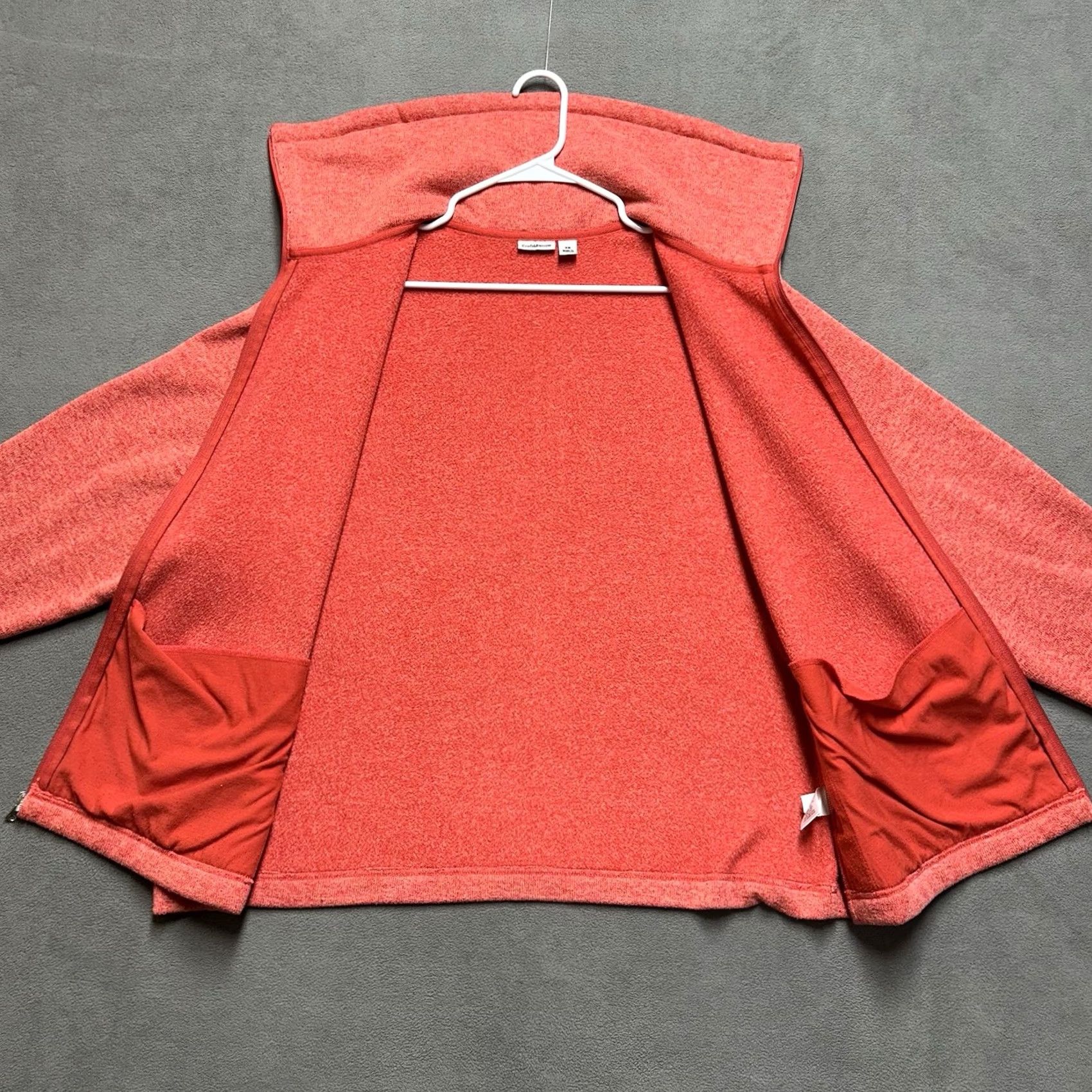 Croft & Barrow Croft & Barrow Jacket Womens 3X Plus Heathered Red Full Zip Fleece Midweight EUC Size XXL / US 16-18 / IT 52-54 - 3 Thumbnail