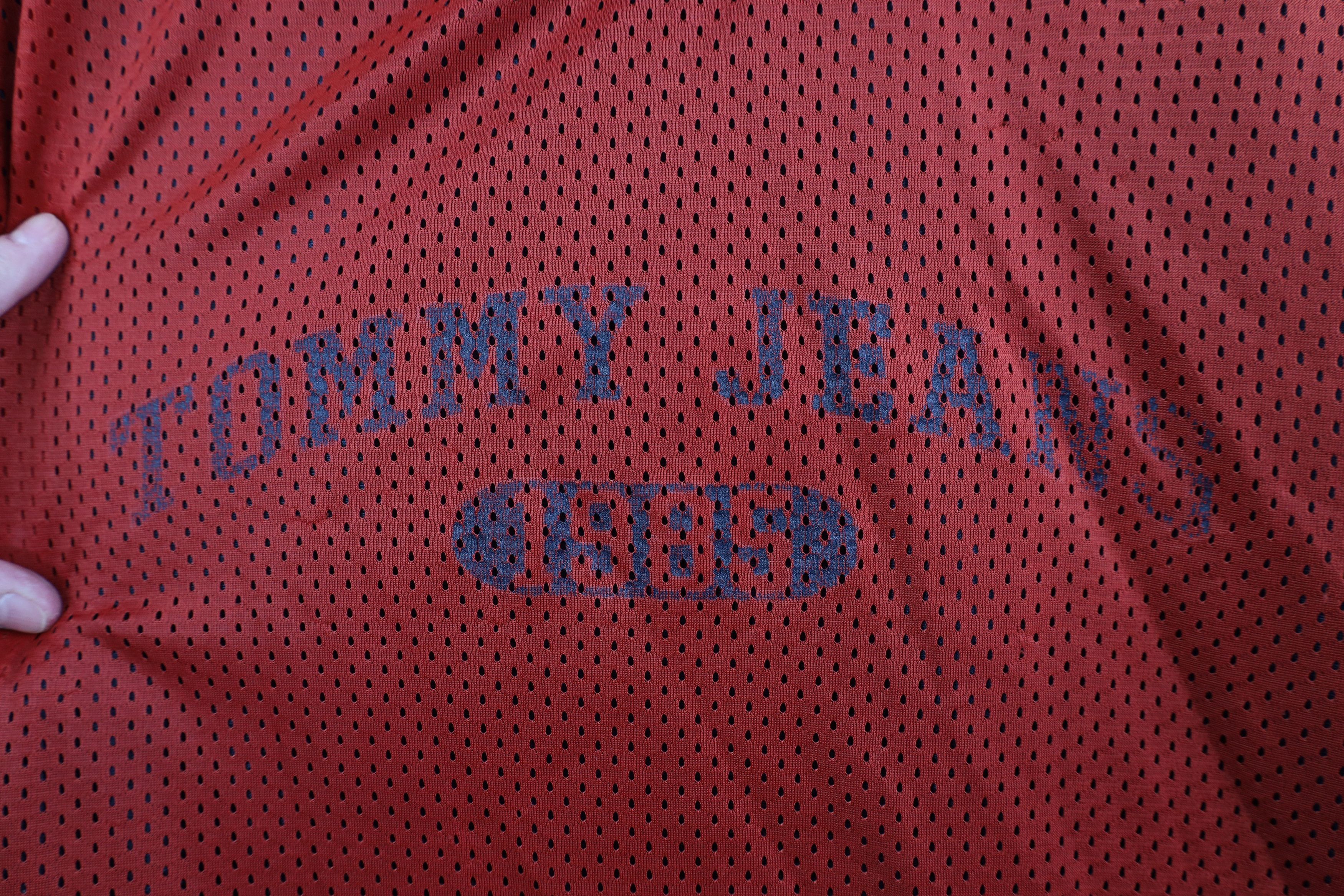 Tommy Hilfiger Vintage 90s Y2K Tommy Hilfiger Striped Mesh Jersey T-Shirt Size US L / EU 52-54 / 3 - 4 Thumbnail