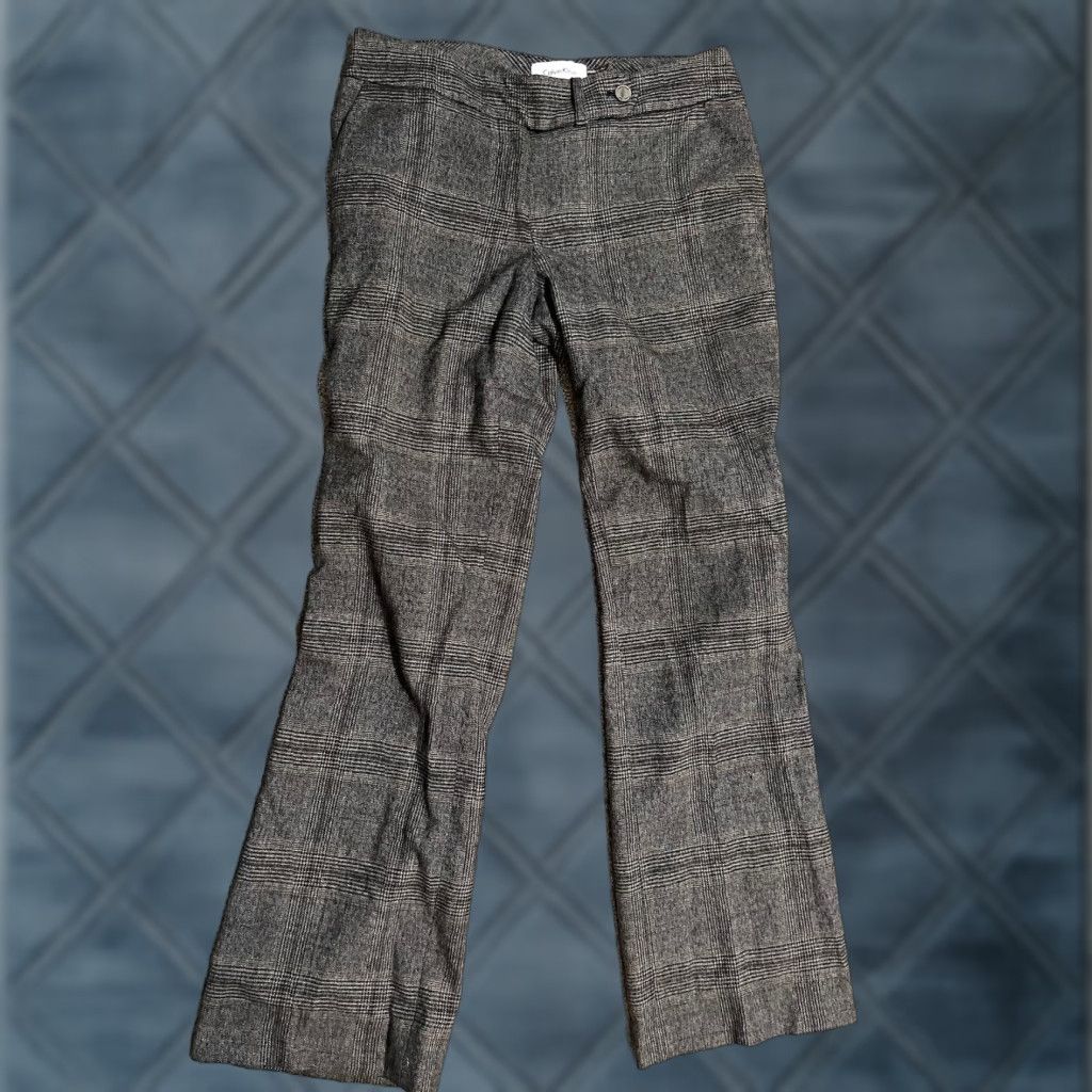 Calvin Klein Calvin Klein Womens Brown Plaid Pants Classic Fit 28W Regular Inseam 29 in Bootcut Dress Pants 28 Color Brown Mens? Wait end. Size 28" / US 6 / IT 42 - 1 Thumbnail