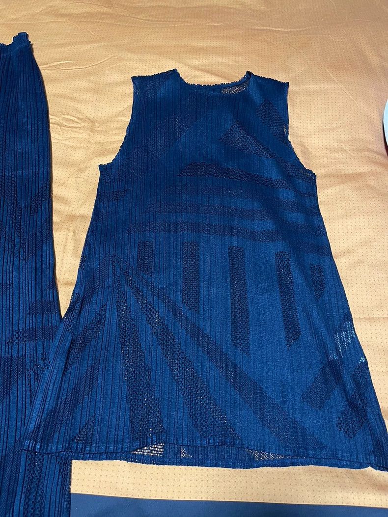 Issey Miyake Issey Miyake Navy blue wide-leg pants Size 25" / US 0 / IT 36 - 4 Thumbnail