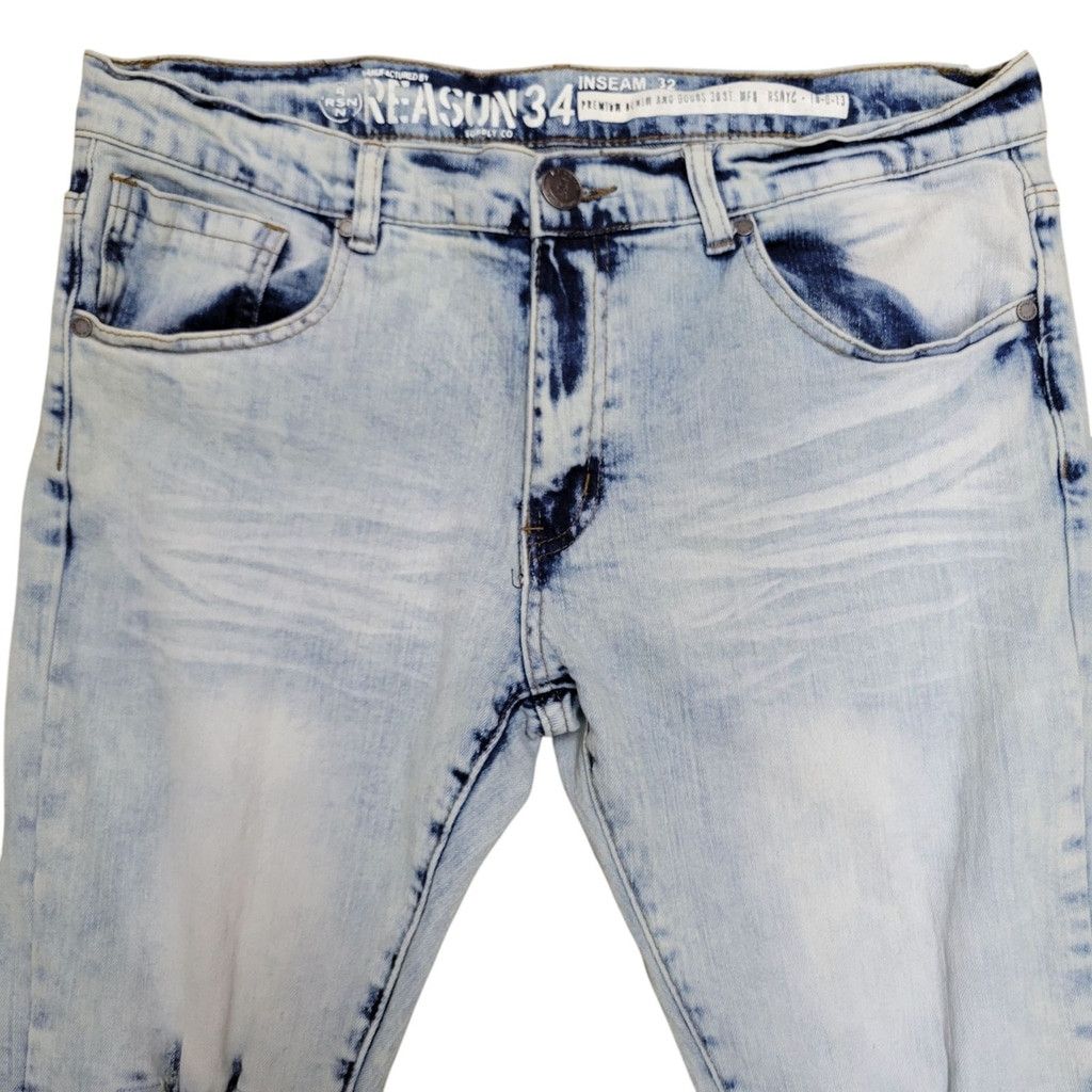 Reason Reason New York Distressed Skinny Jeans Men's Size 34/32 Size US 34 / EU 50 - 7 Thumbnail