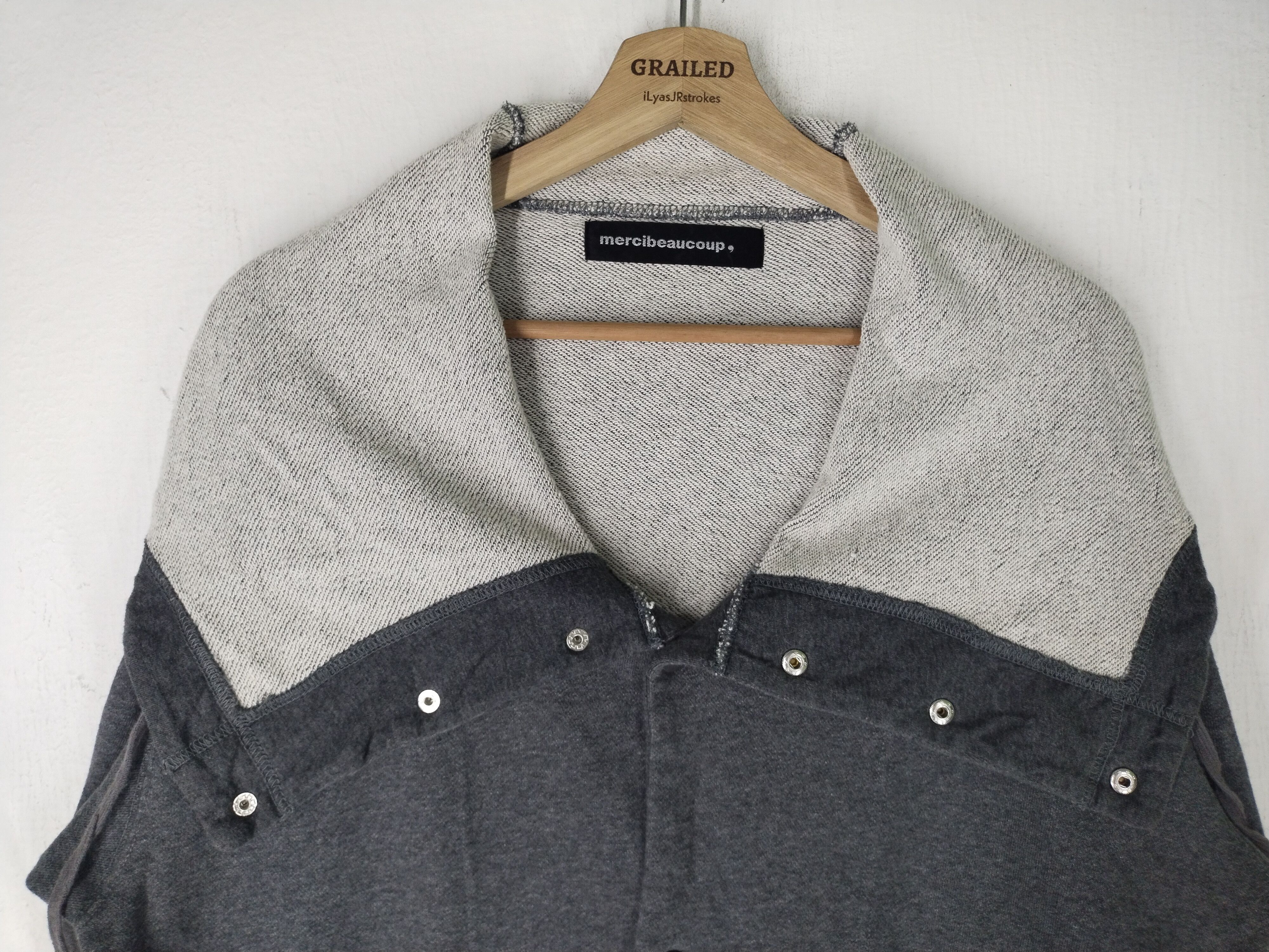 Issey Miyake × Japanese Brand × mercibeaucoup Vintage Mercibeaucoup Hoodie Size L / US 10 / IT 46 - 7 Thumbnail