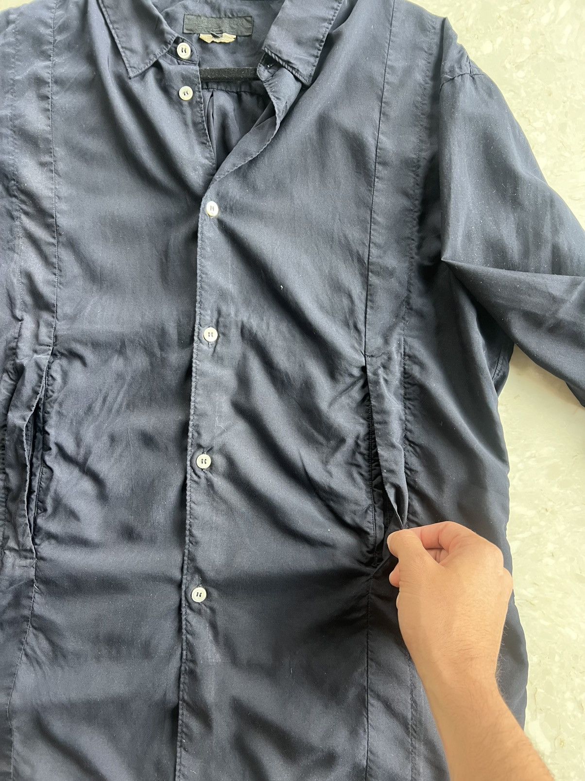 Comme des Garcons Comme Des Garcons Gomme Deux - Dark Navy Blue Shirt Size US L / EU 52-54 / 3 - 4 Thumbnail