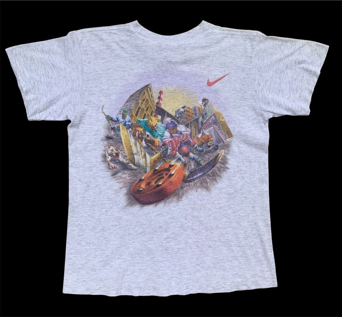 Nike Vintage 90’s Nike Street Hockey T Shirt Size US S / EU 44-46 / 1 - 1 Thumbnail