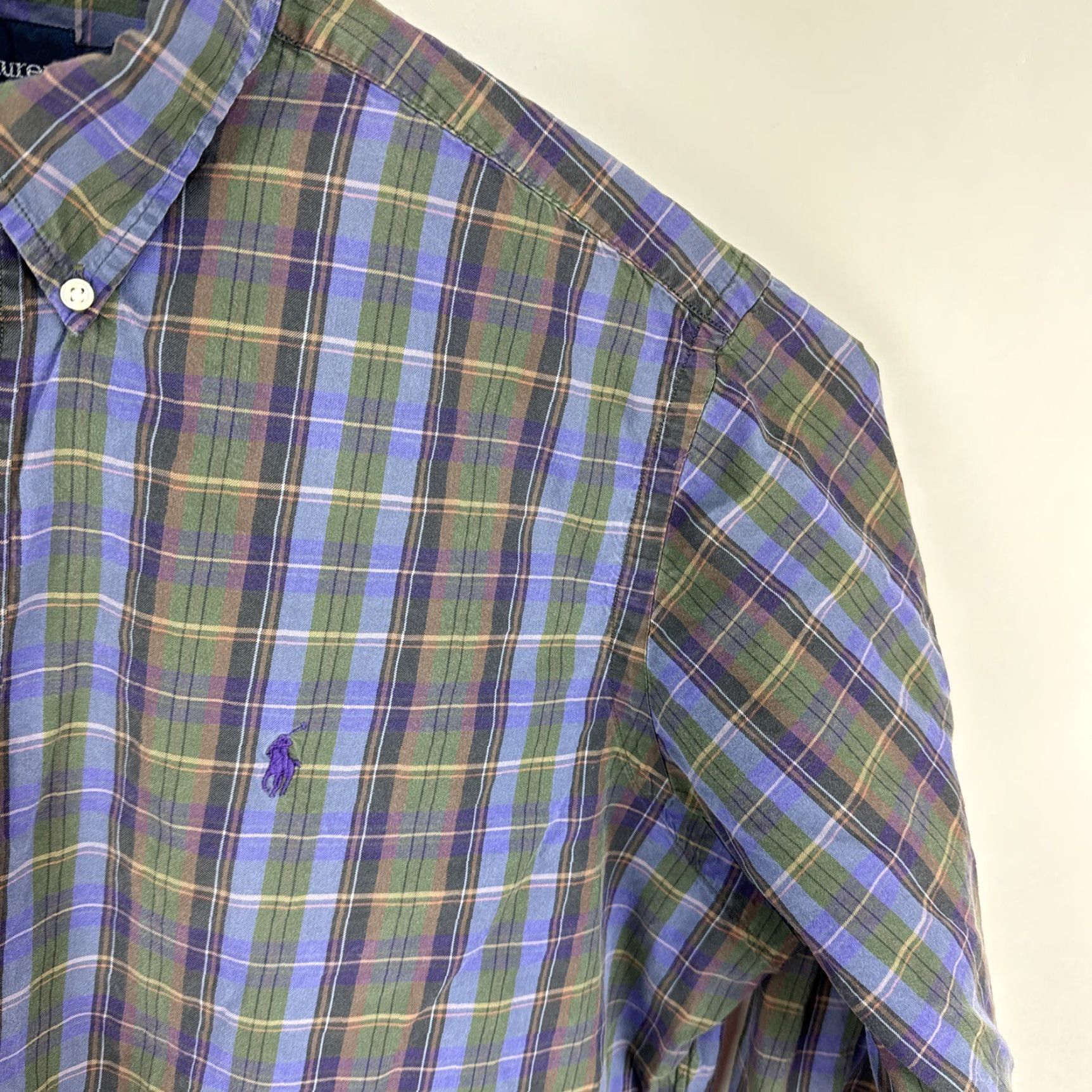 Polo Ralph Lauren VINTAGE Polo Ralph Lauren Mens Classic Fit Shirt XL Plaid Long Sleeve Button Size US XL / EU 56 / 4 - 5 Thumbnail