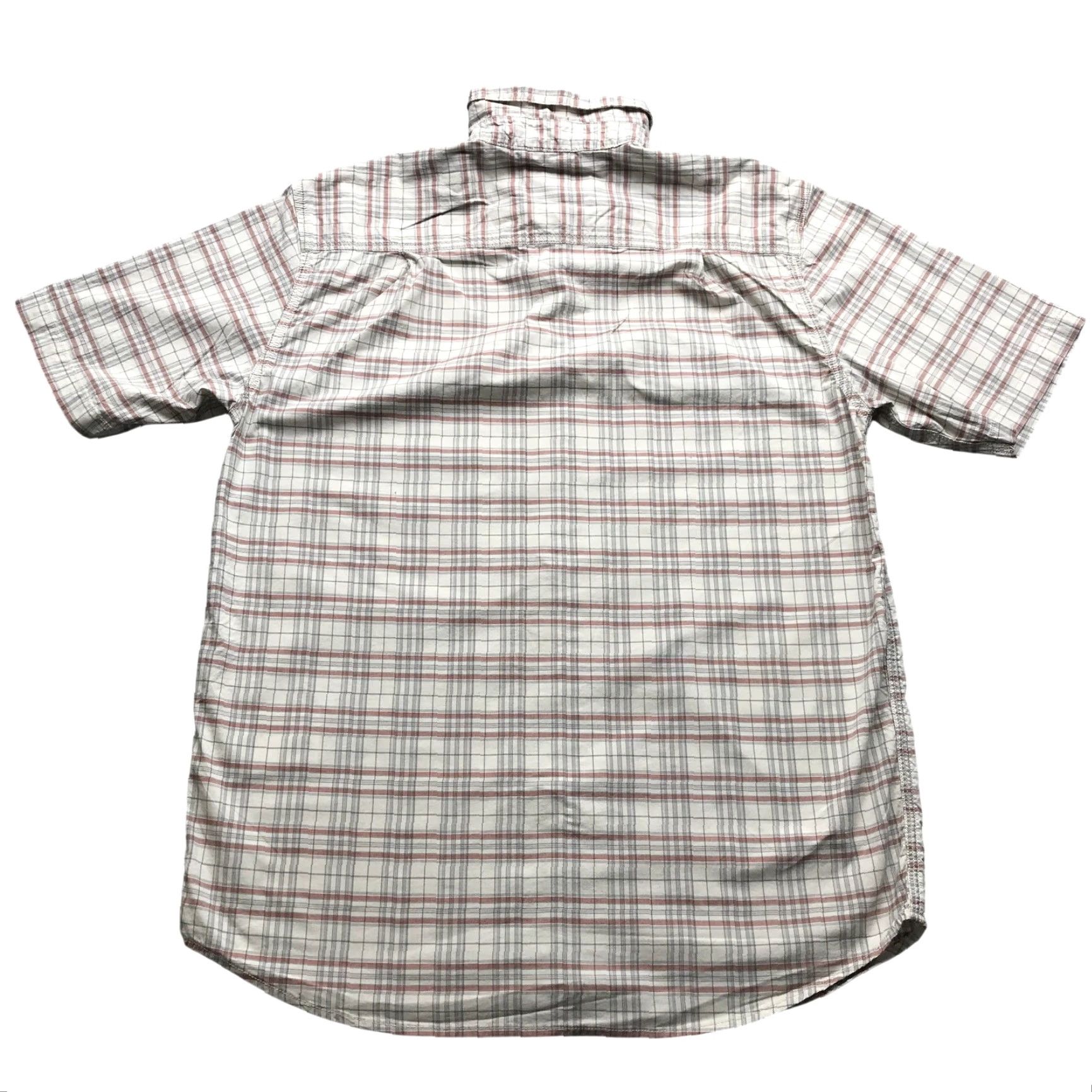 Carhartt Carhartt Rugged Flex Button Up Short Sleeve Plaid Shirt Mens M White Red Gray Size US M / EU 48-50 / 2 - 2 Thumbnail