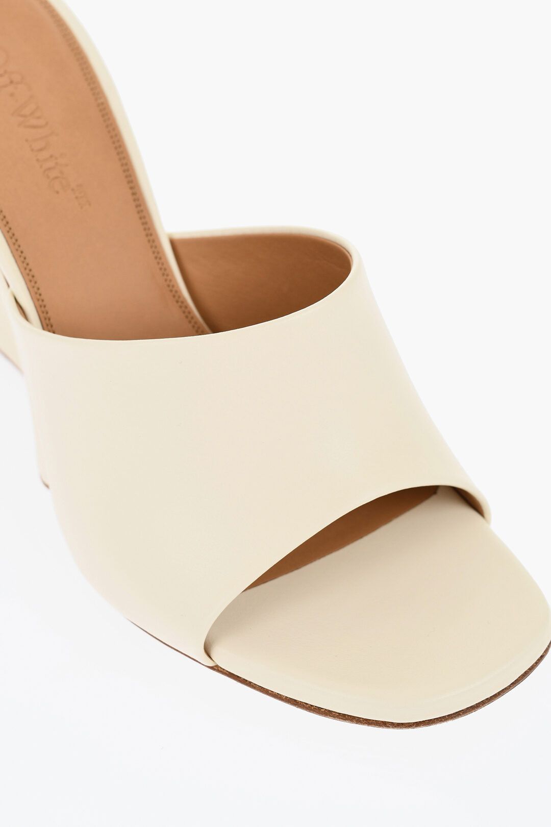 Off-White og1mm1125 Open-Toe Jug Mules in Beige Size US 8 / IT 38 - 4 Thumbnail