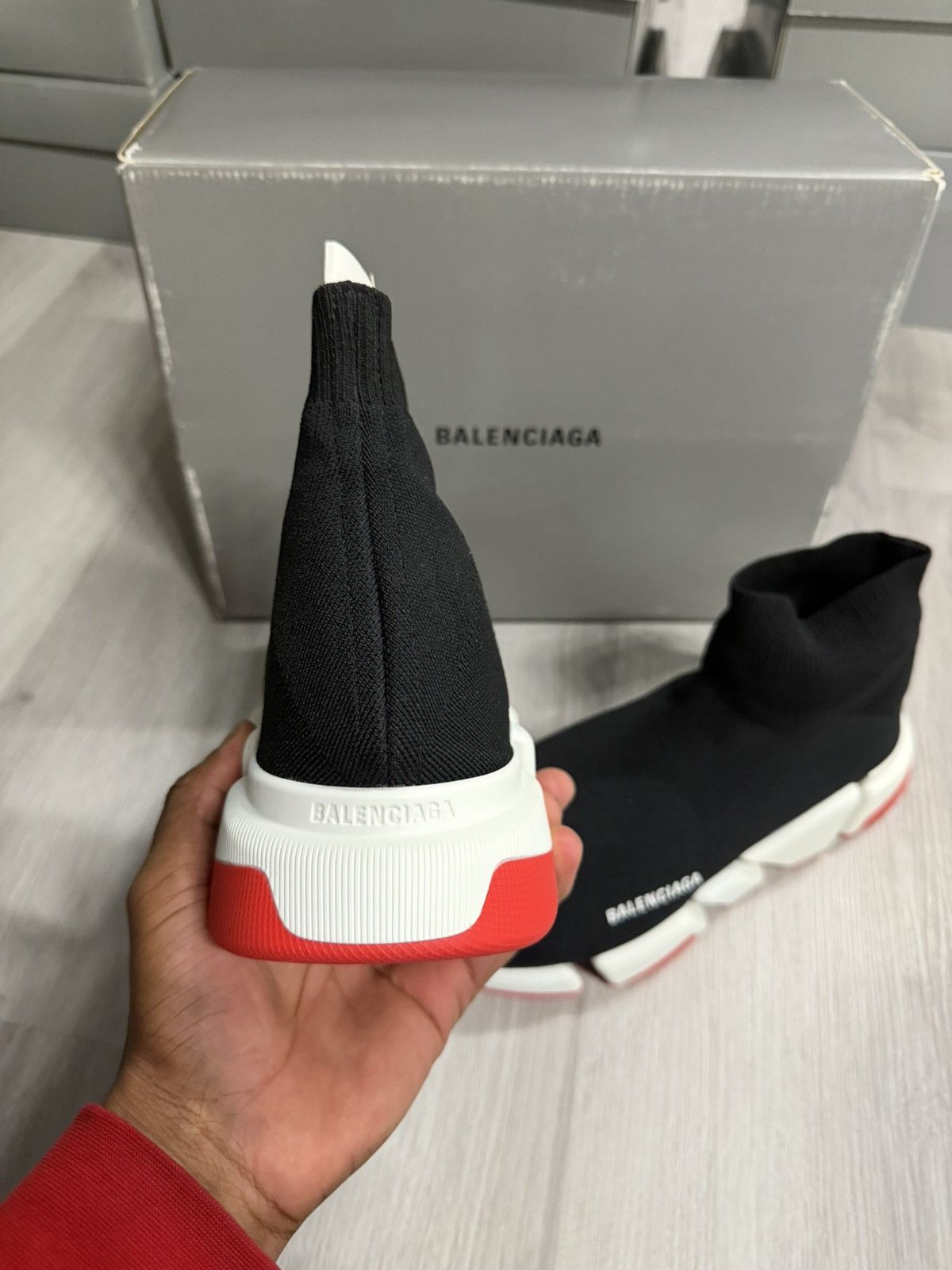 Balenciaga Balenciaga Speed 2.0 Sneakers Black White Red Size US 13 / EU 46 - 5 Thumbnail