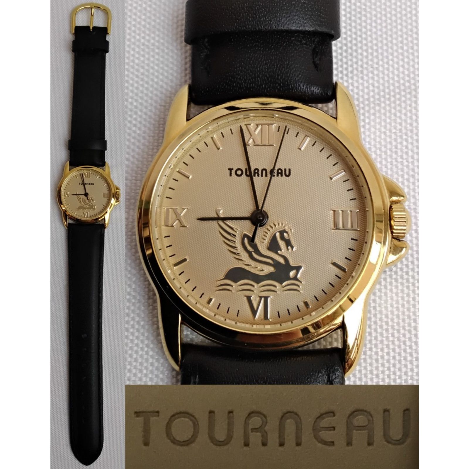 Other Tourneau Pegasus Ladies Watch Ltd' Edition Gold Black Band Size ONE SIZE - 1 Thumbnail