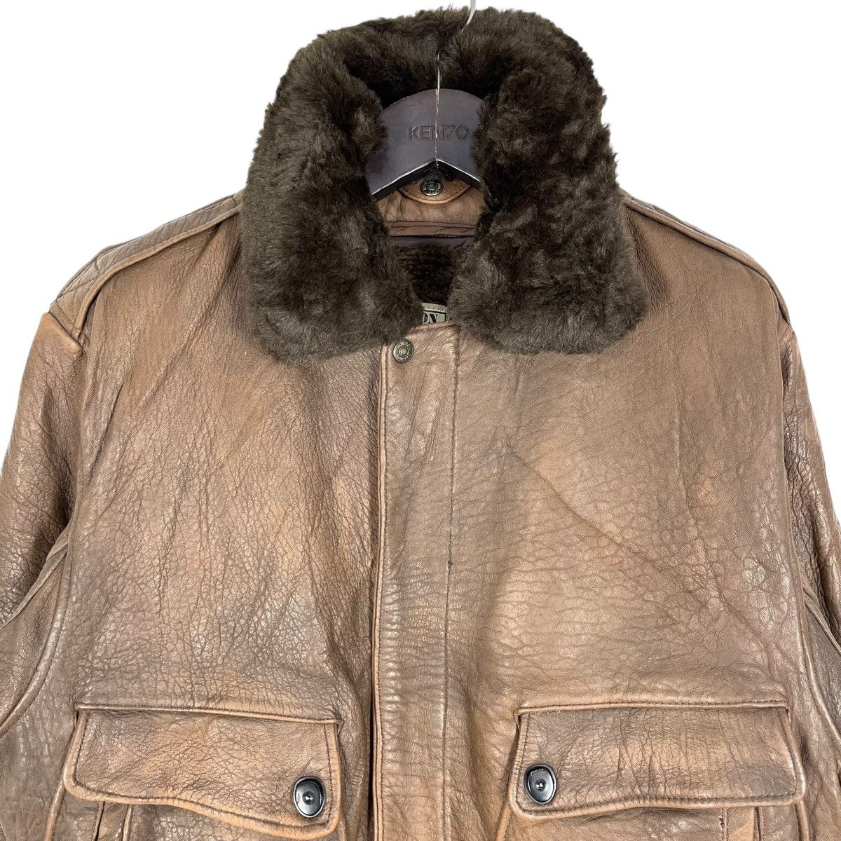 Vintage Vintage Houston US Military Garment Flight Leather Jacket Size US M / EU 48-50 / 2 - 3 Thumbnail