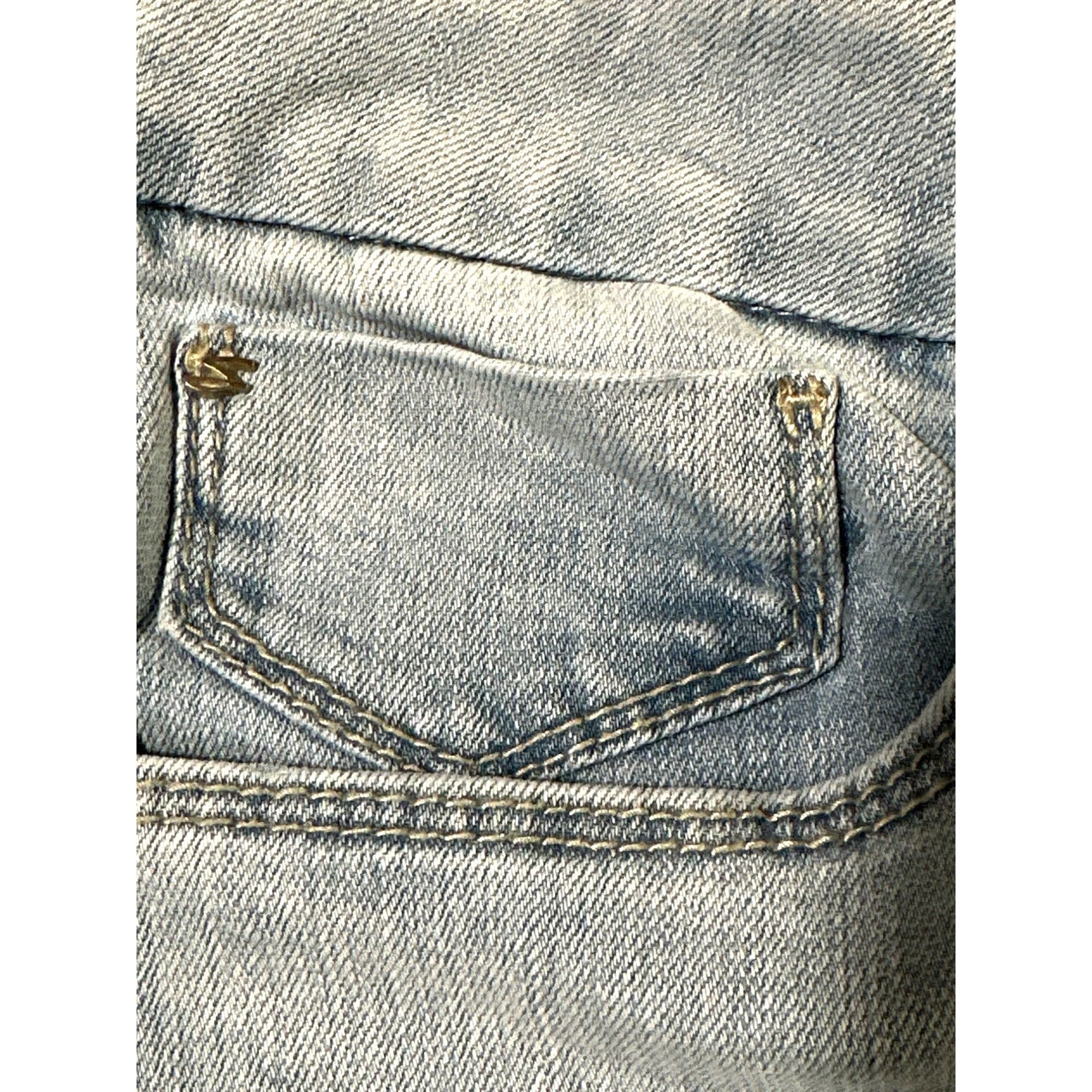 Seven 7 Seven7 Tummyless High Rise Skinny Jeans Light Wash Distresse Size 32" / US 10 / IT 46 - 9 Thumbnail