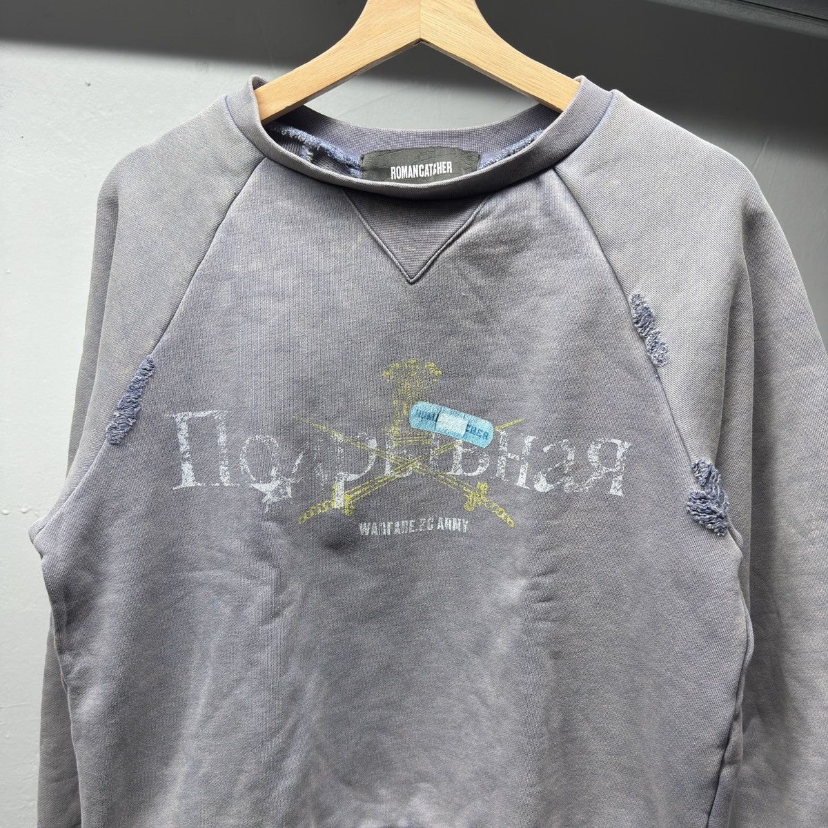 Other Romancatcher RC Army BandAid Crewneck Faded Destroyed Size US M / EU 48-50 / 2 - 2 Thumbnail