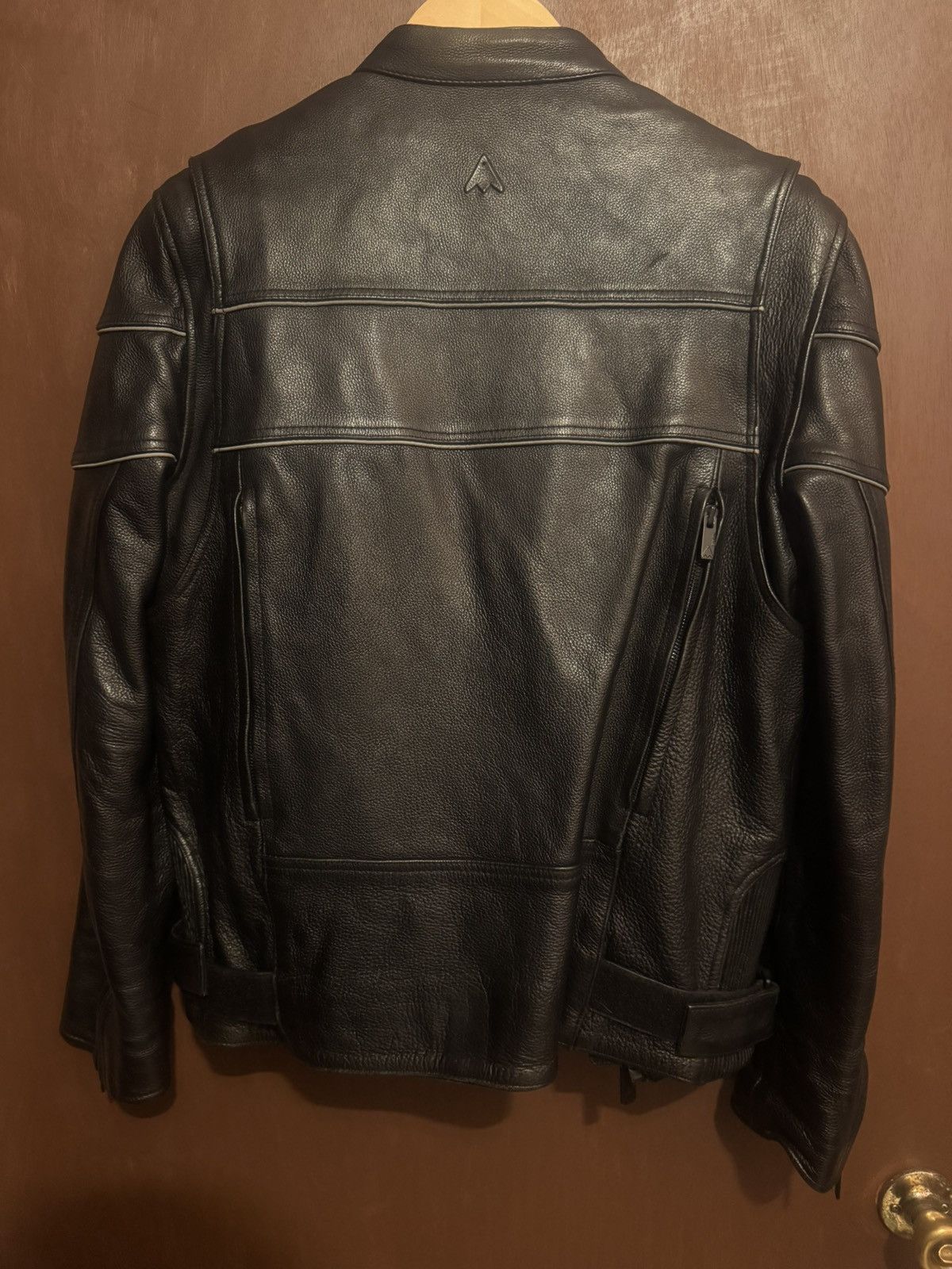 Other Top Gun Black Leather Motorcycle Zip Up Jacket Size US L / EU 52-54 / 3 - 5 Thumbnail