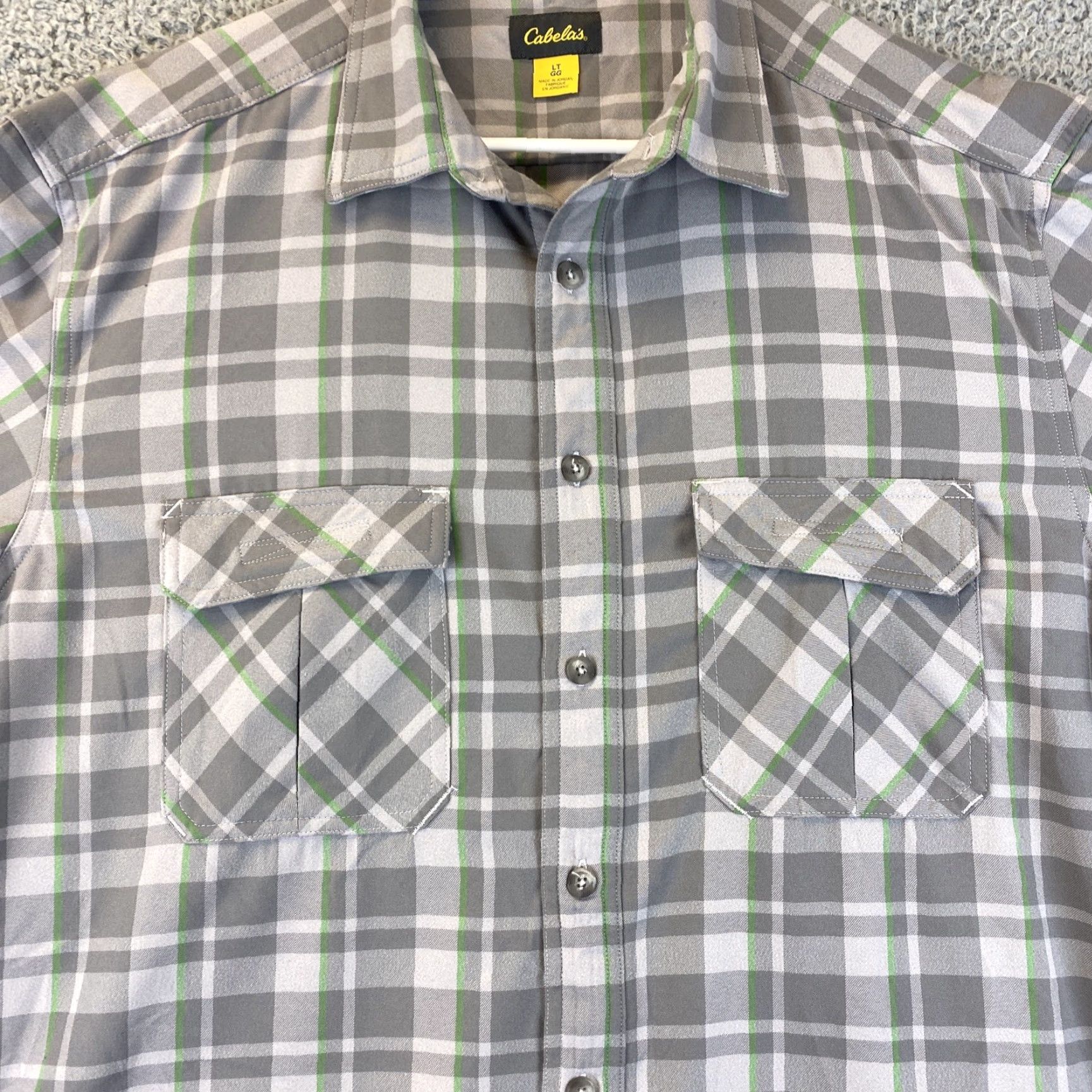 Vintage CABELA'S Men Tall LT Button Down Shirt Gray Plaid 16-36 Big & Tall Dress Shirt Mens Size US L / EU 52-54 / 3 - 2 Thumbnail