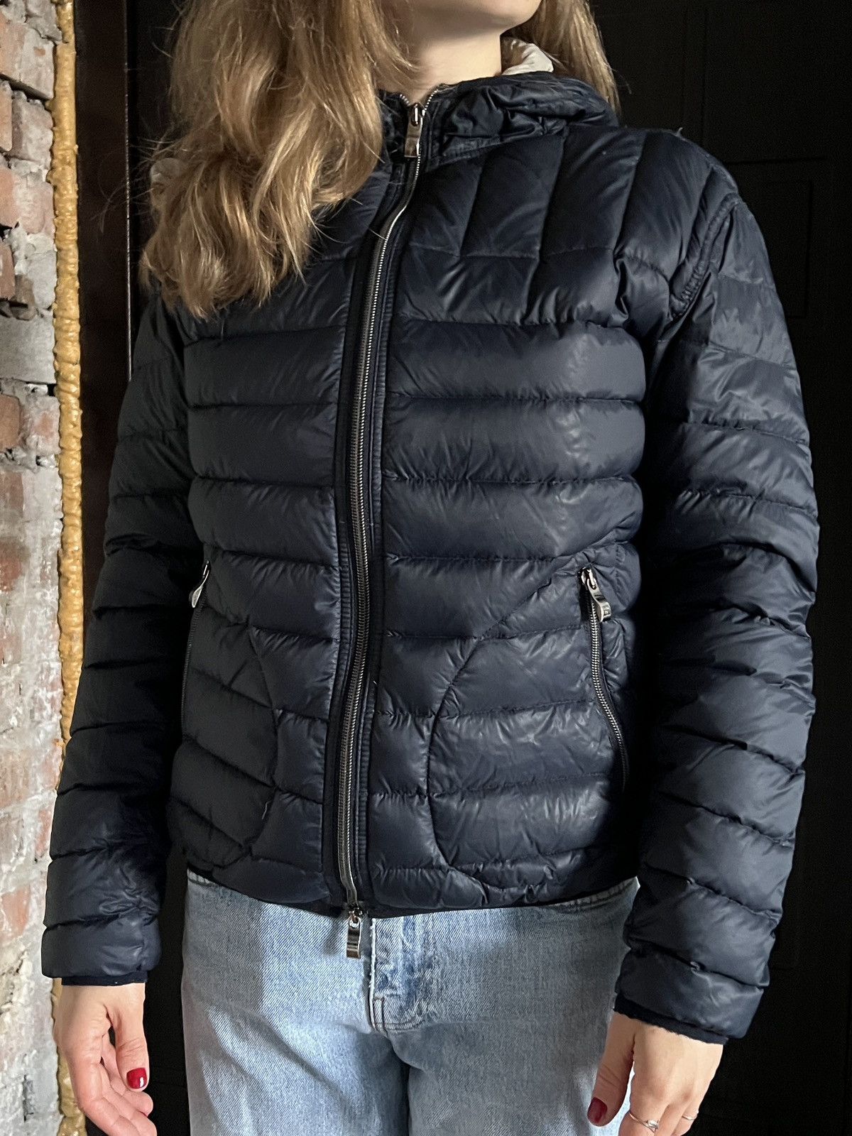 Eleventy Eleventy Nylon Down Puffer Jacket Light Navy Size S / US 4 / IT 40 - 3 Thumbnail