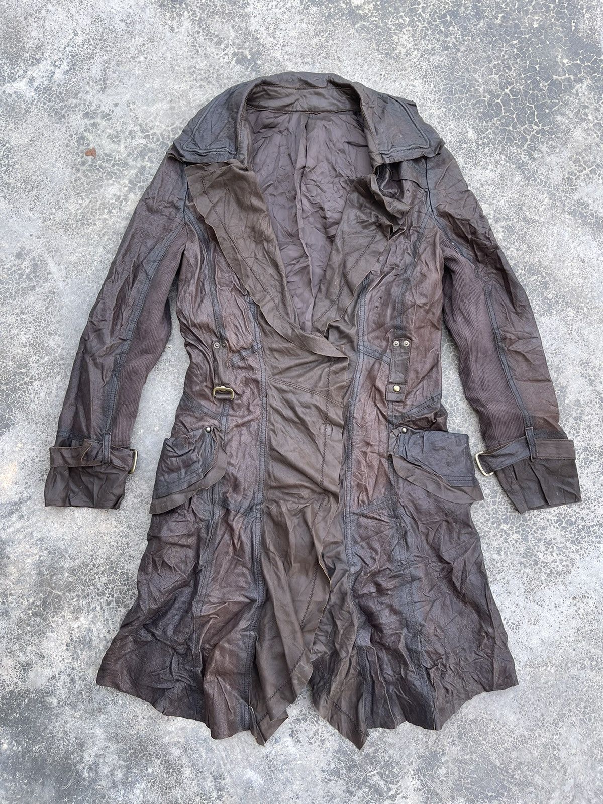 If Six Was Nine Blue Jam sheep leather Bondage L.G.B style Jacket Size S / US 4 / IT 40 - 2 Thumbnail