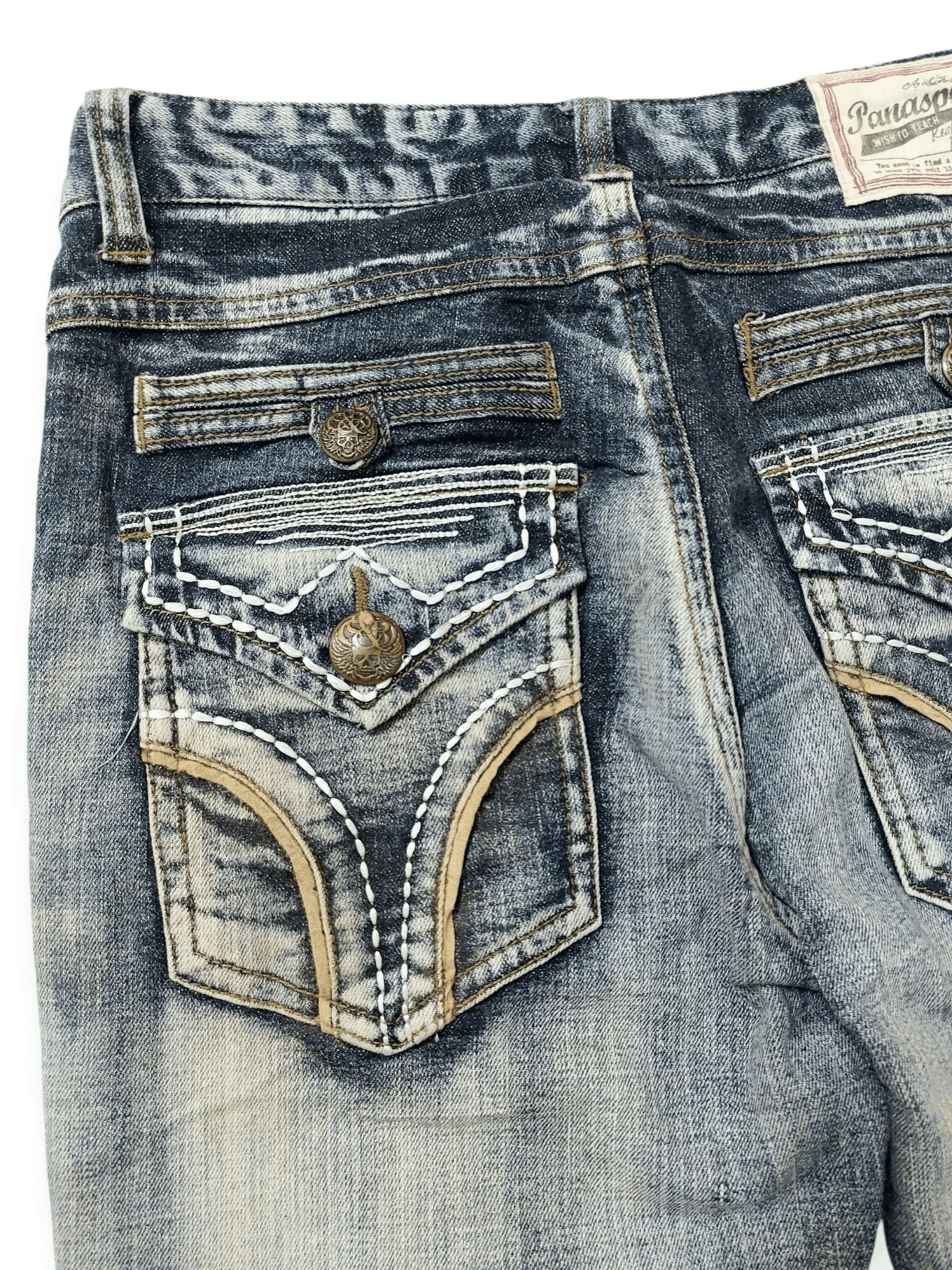 Vintage Vintage Panaspur Y2K Aesthetic Wash Straight Leg Denim Jeans Size US 30 / EU 46 - 14 Thumbnail