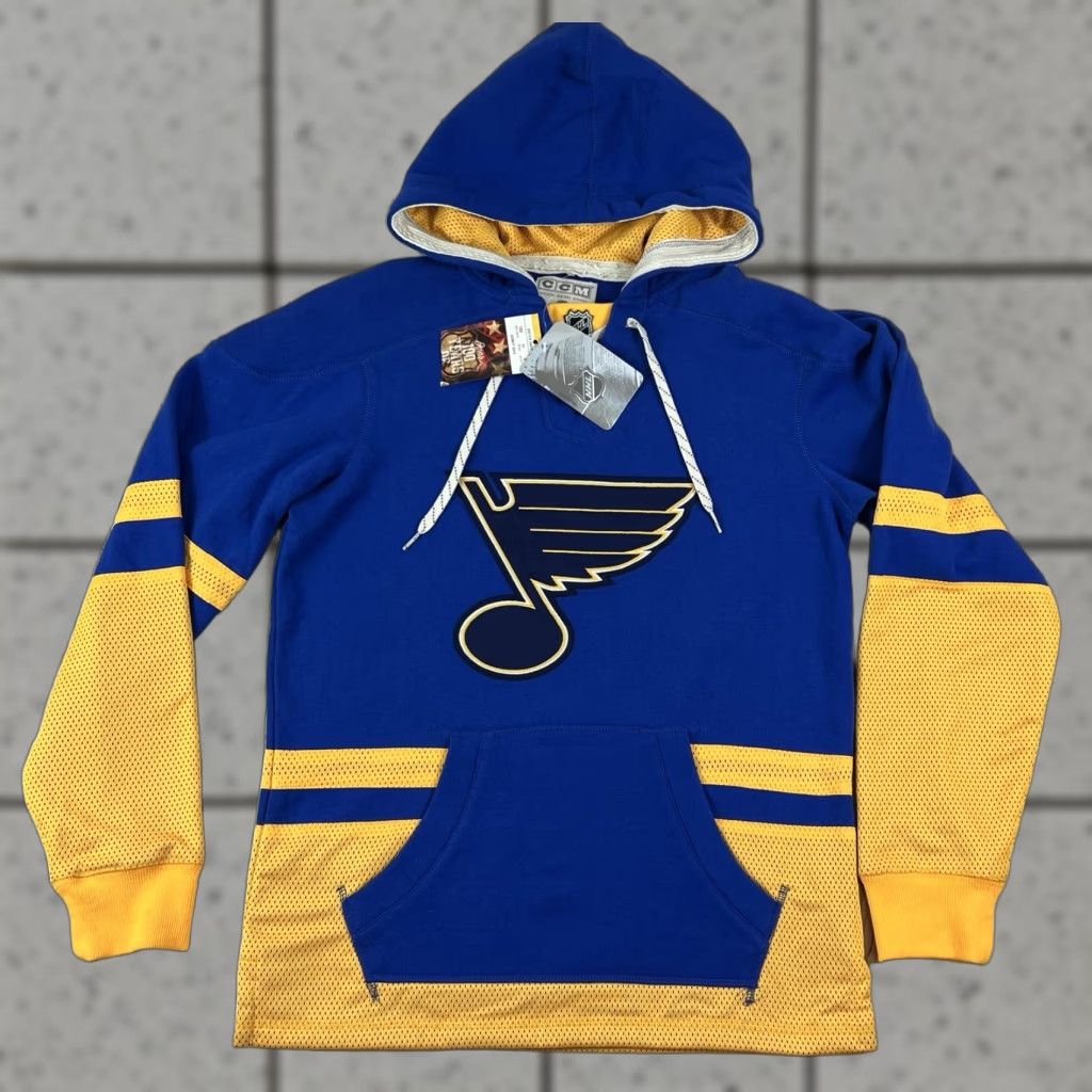 NHL NWT Men's NHL St. Louis Blues Hockey Lace Up Sweatshirt Pullover Size Small Size US S / EU 44-46 / 1 - 1 Thumbnail