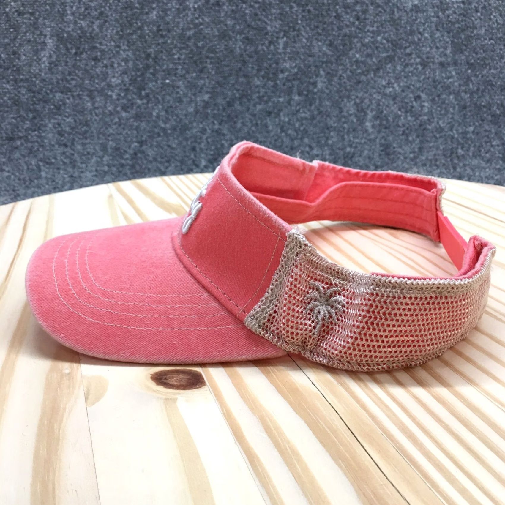 Vintage DK Caps Visor Hat Womens Pink One Size Embroidered Logo Stay Salty Curved Brim Size ONE SIZE - 5 Thumbnail