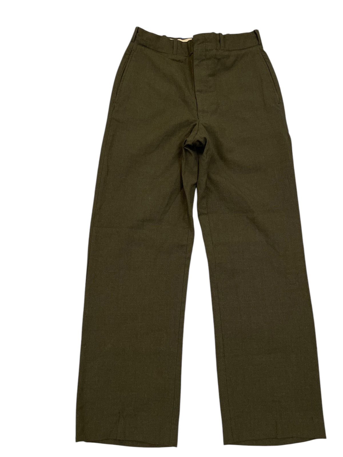 Vintage Vintage 60’ trousers mens wool serge green Size US 29 - 1 Thumbnail
