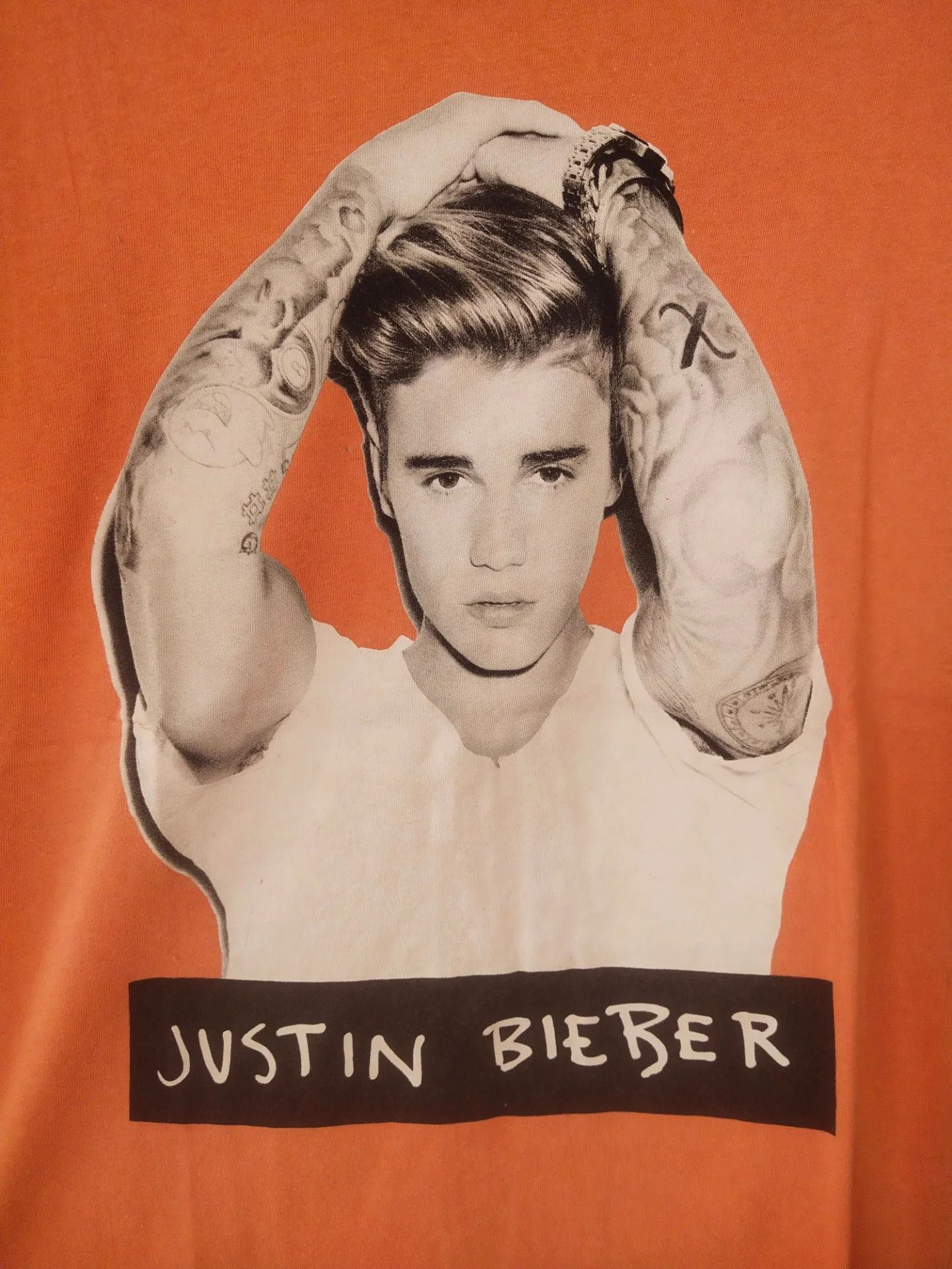 Justin Bieber Justin Bieber Photo Big Print Graphic Music Tee Pop Size L / US 10 / IT 46 - 2 Thumbnail