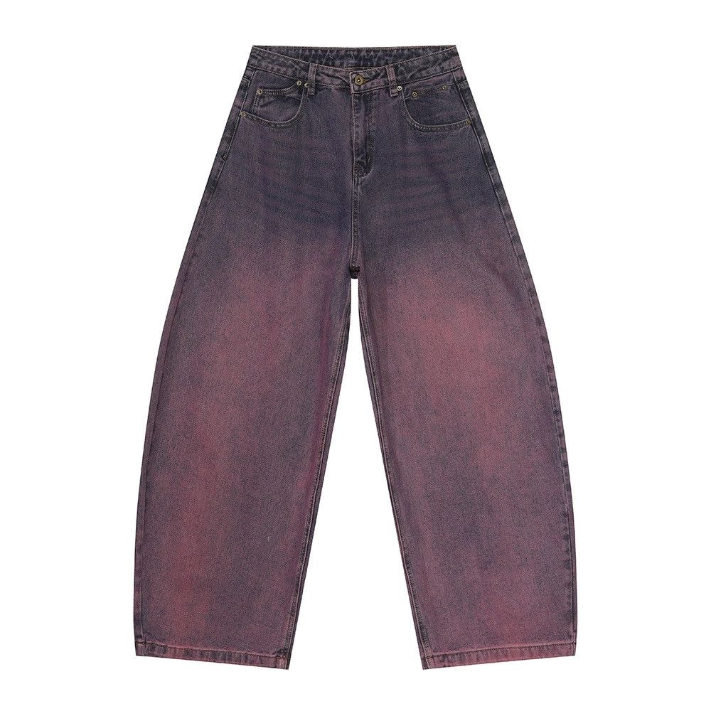 Vintage American high street men's purple retro loose scimitar jeans Size US 32 / EU 48 - 6 Thumbnail