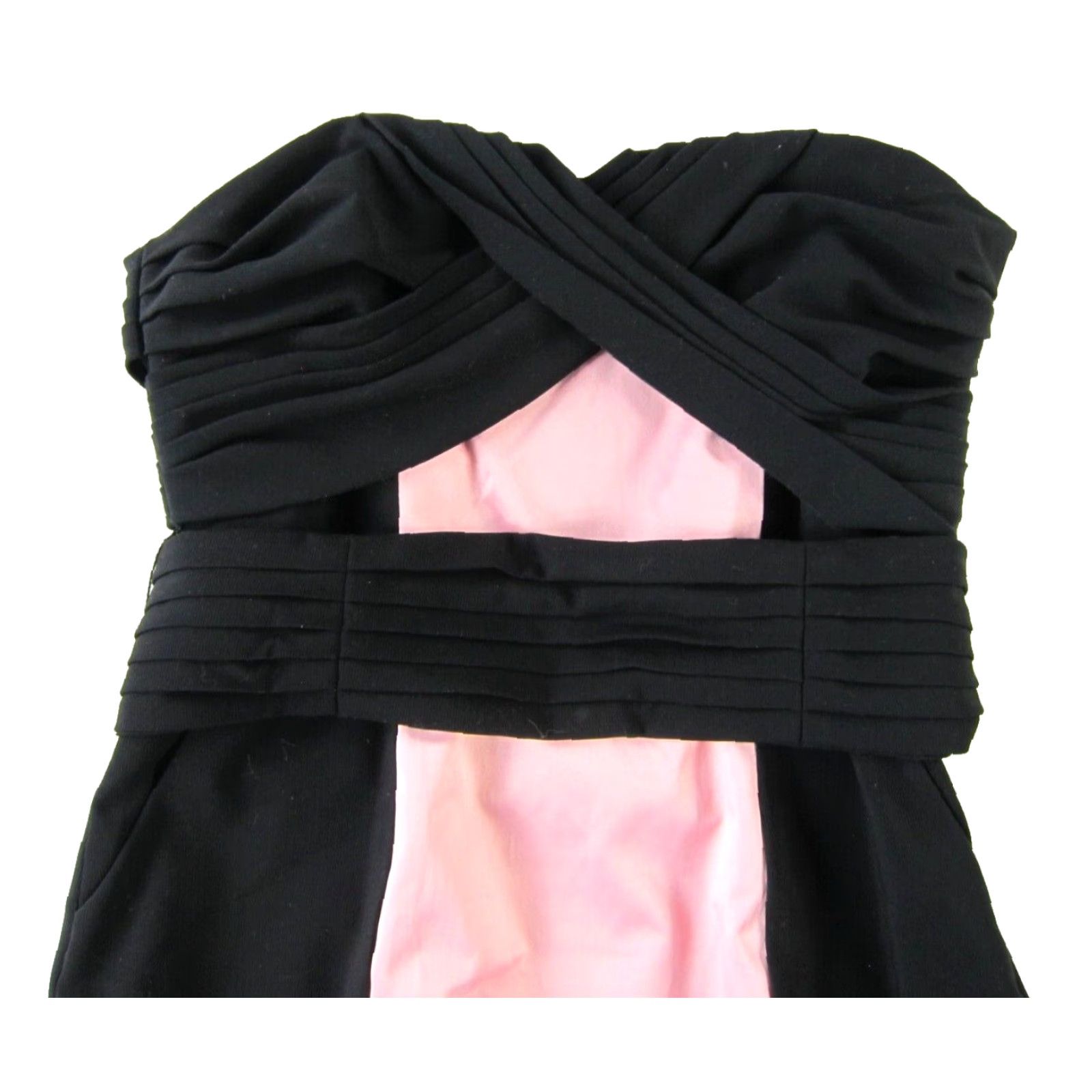 BCBGeneration BCBGeneration Black Pink Strapless Pocket Sheath Prom Party Formal Mini Dress 10 Size L / US 10 / IT 46 - 4 Thumbnail