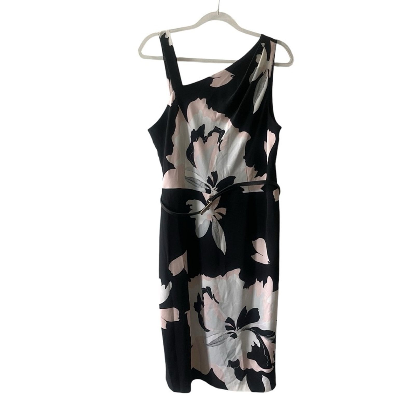 Jones New York Jones New York Floral Asymmetrical Sleeveless Belted Dress Size XL / US 12-14 / IT 48-50 - 1 Thumbnail