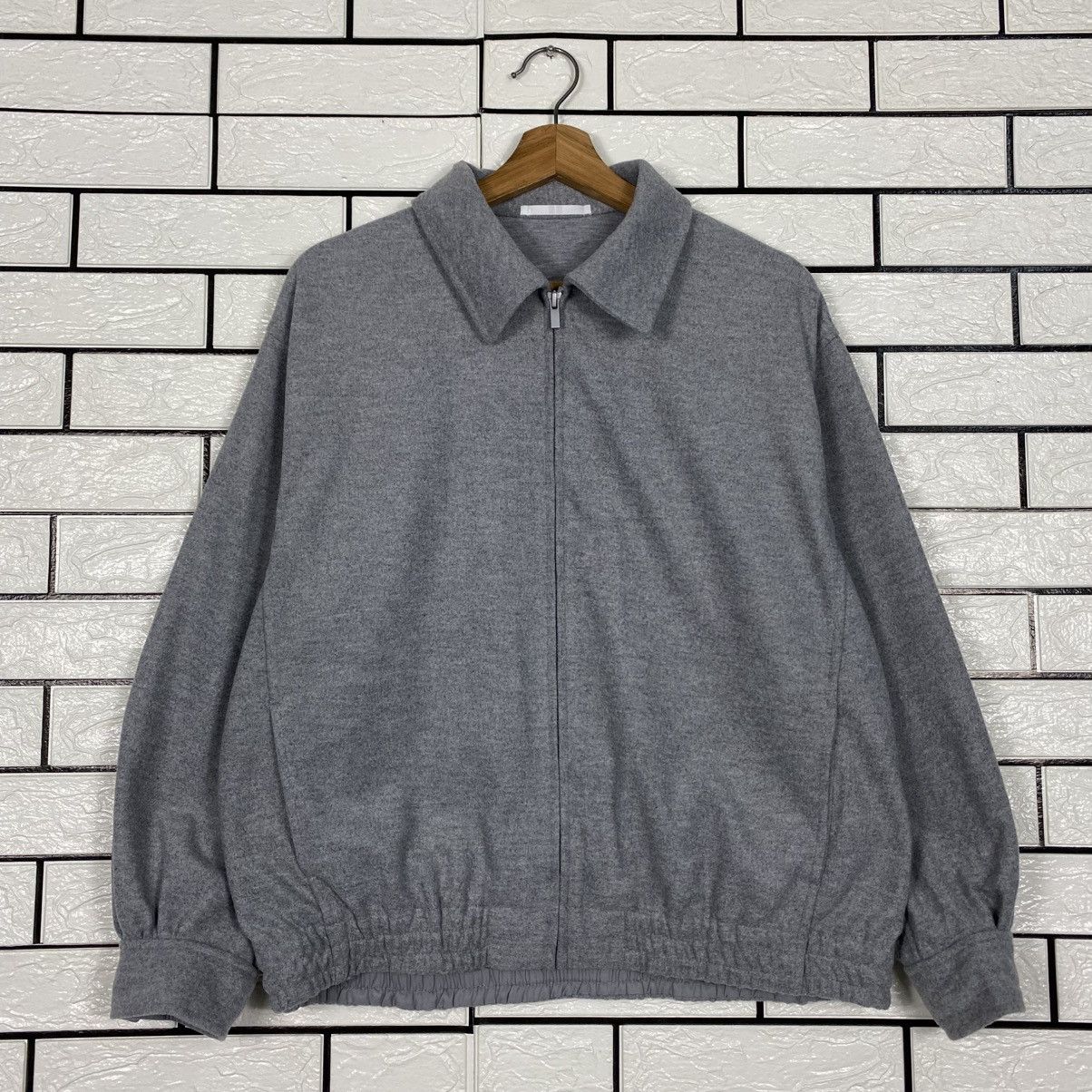 Japanese Brand 📌Vintage Wool Zipper Bomber Jacket Uniqlo Issey Miyake Size US L / EU 52-54 / 3 - 2 Thumbnail