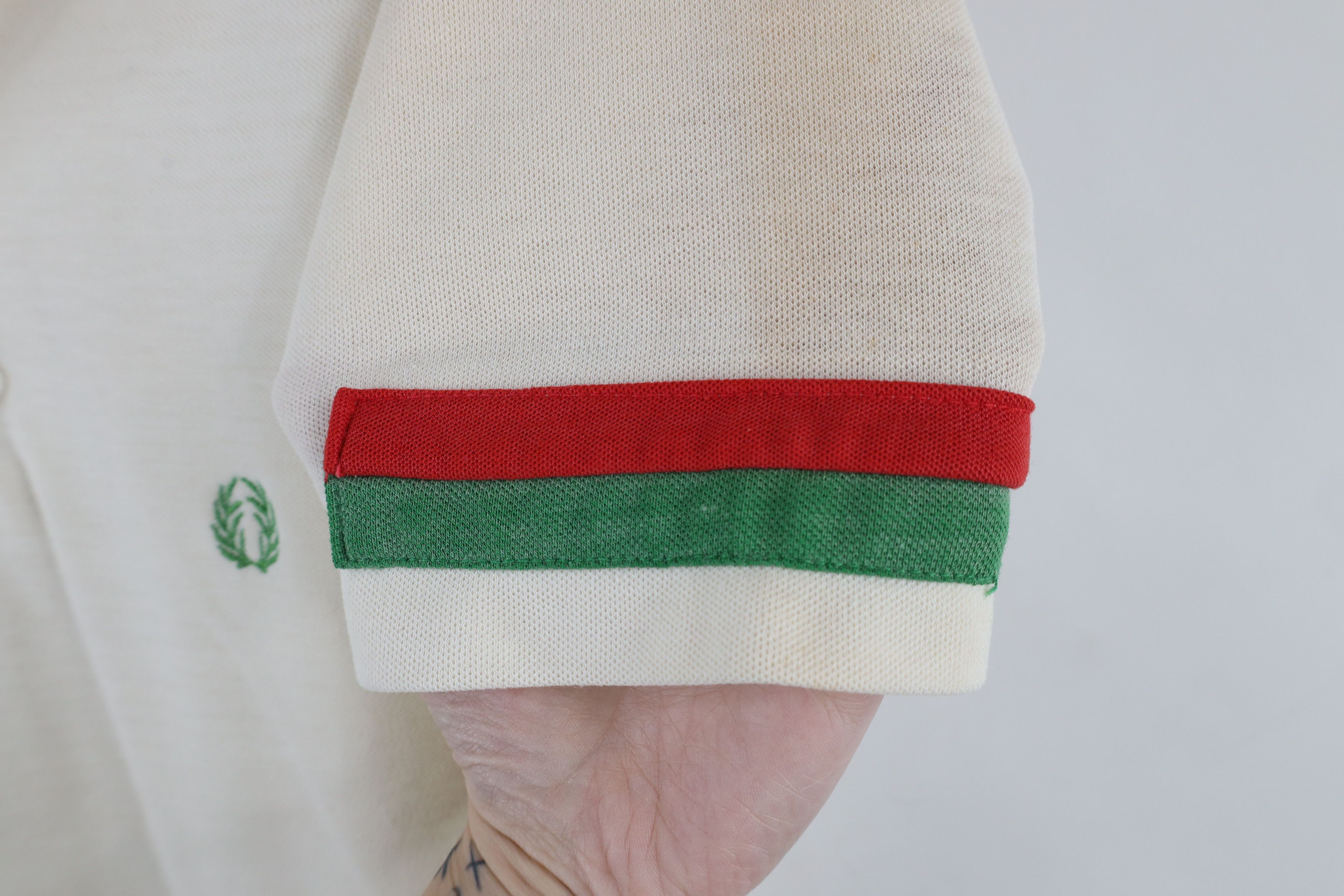Fred Perry × Vintage Vintage 60s Fred Perry Striped Knit Collared Tennis Polo Size US S / EU 44-46 / 1 - 4 Thumbnail