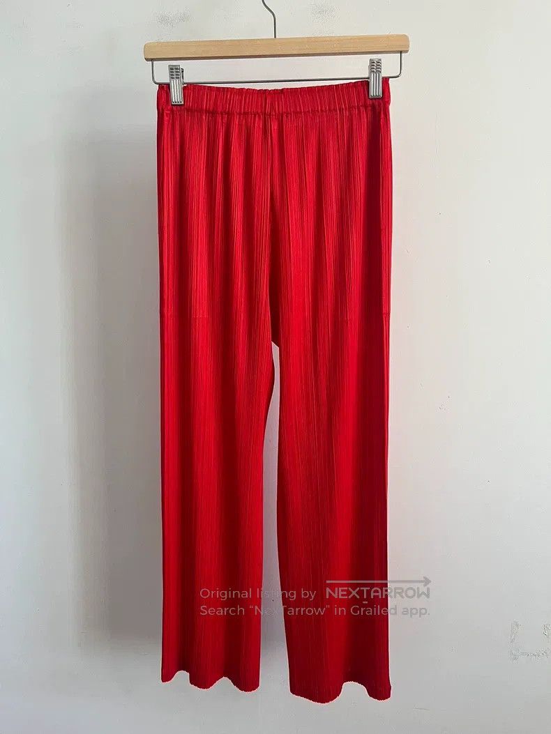 Issey Miyake Issey Miyake size:3 Red Pants Size 22" - 2 Thumbnail