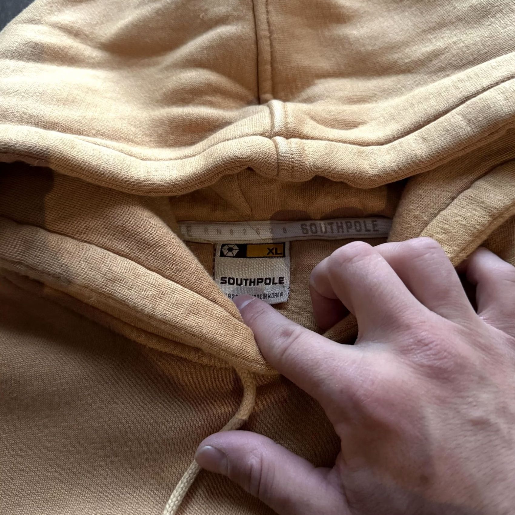 Southpole Southpole Tracksuit Set Hoodie Cargo Pants Mens XL Beige Y2K Baggy Fleece Gym Size US XL / EU 56 / 4 - 4 Thumbnail
