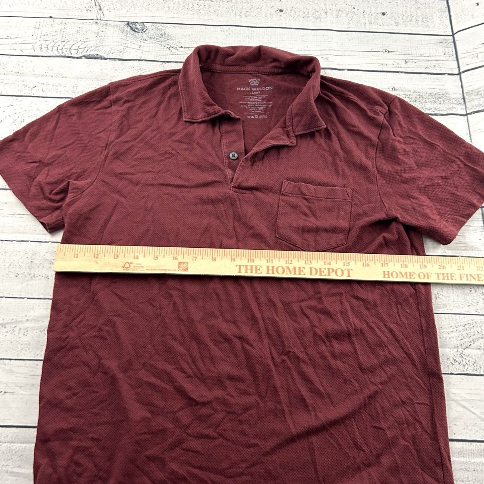 Vintage Mack Weldon Short Sleeve Button Front Pocket Polo Shirt Men's L Maroon Red Shirt Pocket Button-Up Size US L / EU 52-54 / 3 - 4 Thumbnail