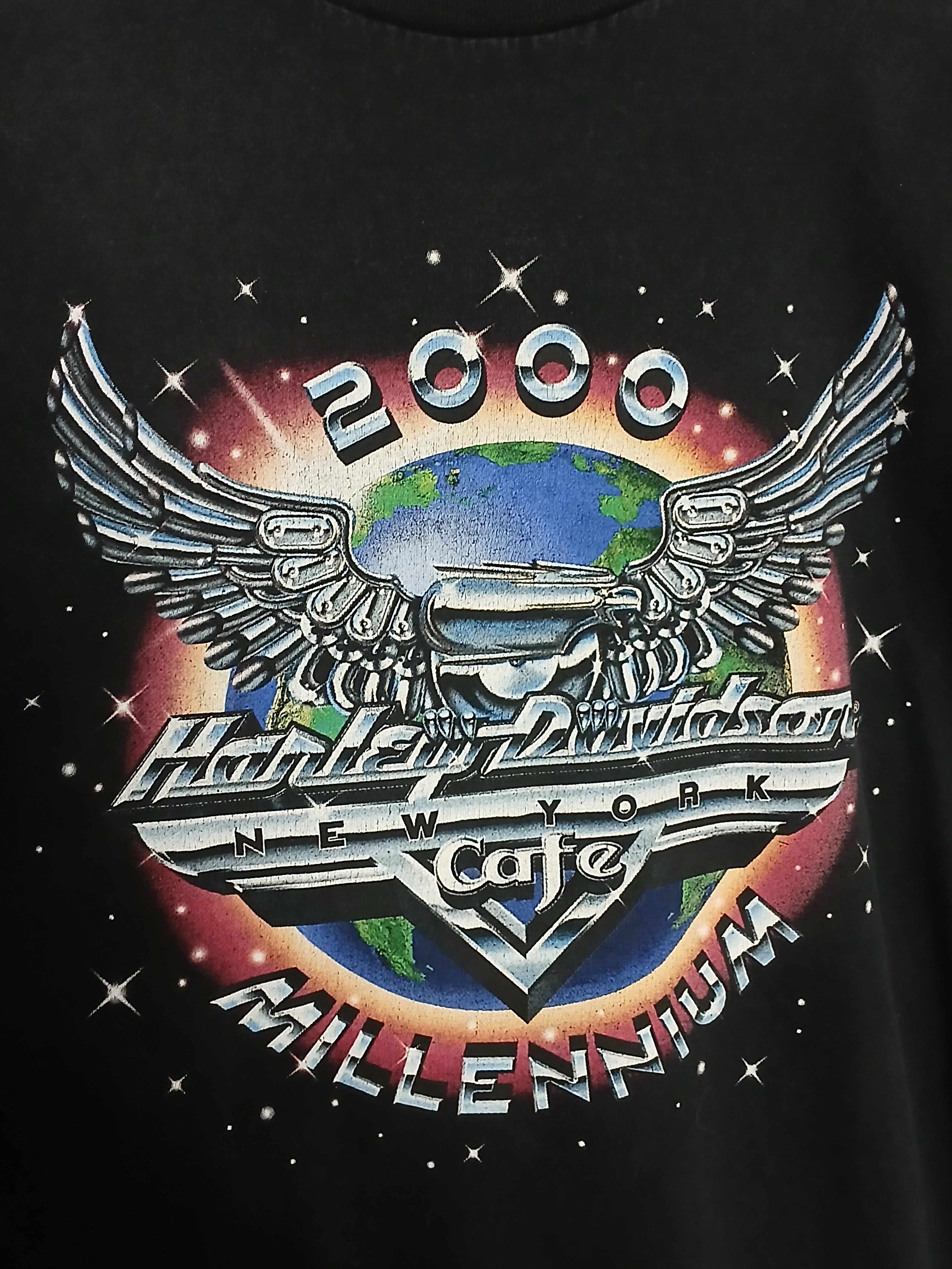 Harley Davidson × Vintage Vintage 2000 Harley Davidson Racing Moto T-Shirt Size US XL / EU 56 / 4 - 3 Thumbnail