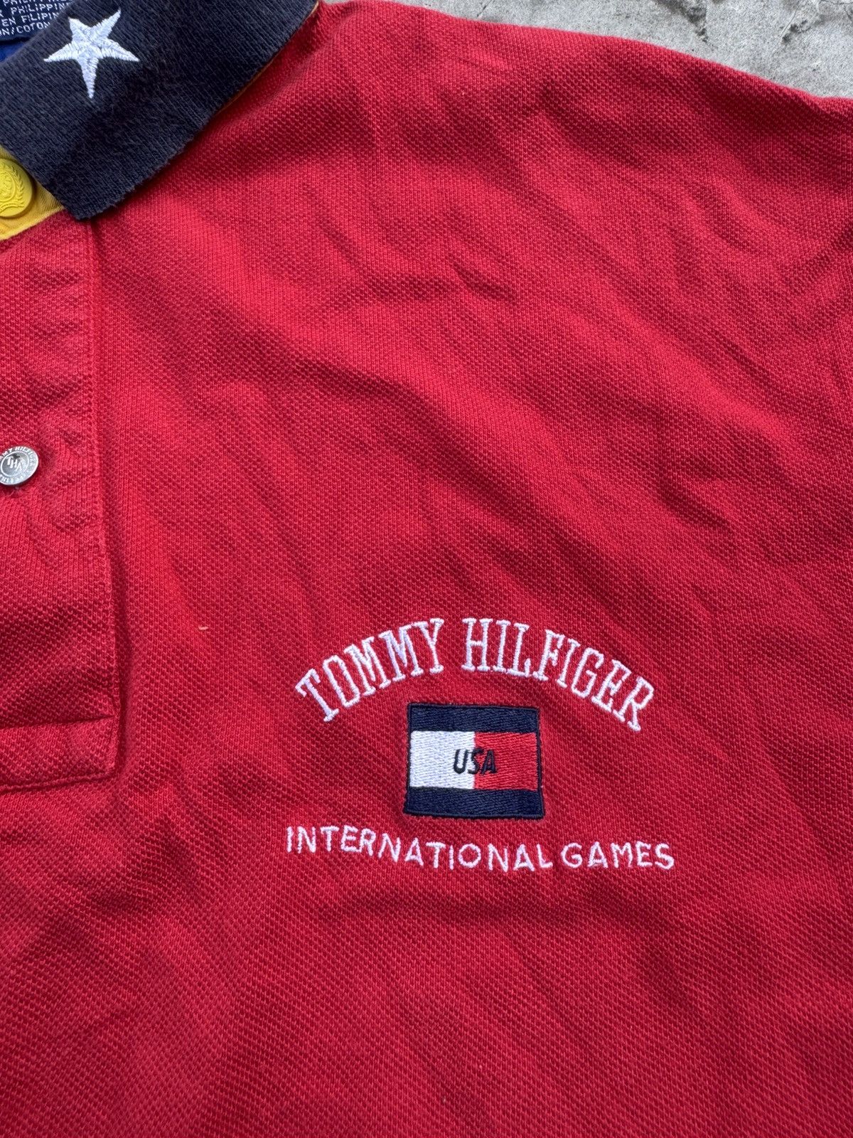 Tommy Hilfiger Vintage Tommy Hilfiger International Games USA Size US L / EU 52-54 / 3 - 2 Thumbnail