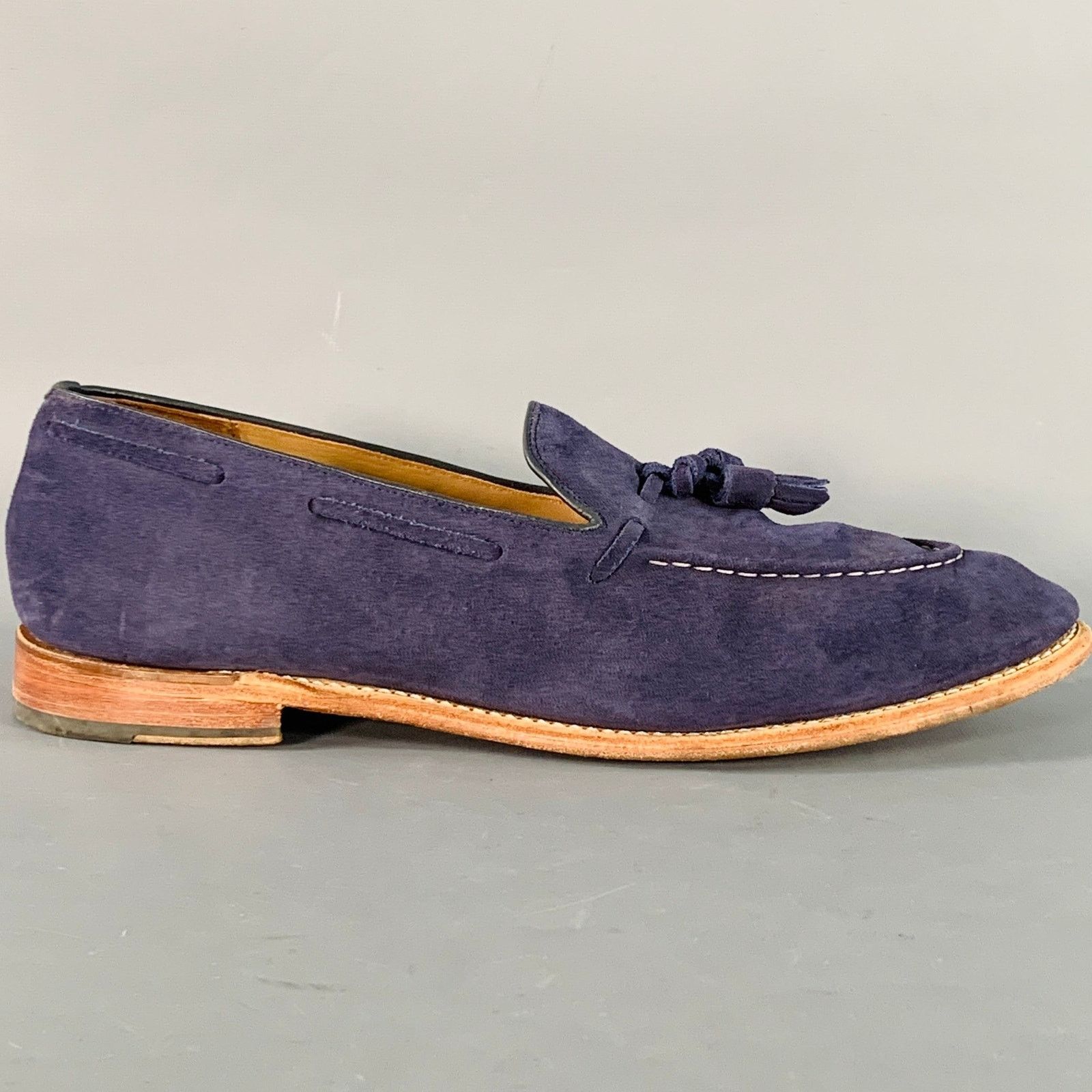 Grenson GRENSON Size 12 Scottie Navy Suede Tassel Moccasin Loafer Size US 12 / EU 45 - 2 Thumbnail