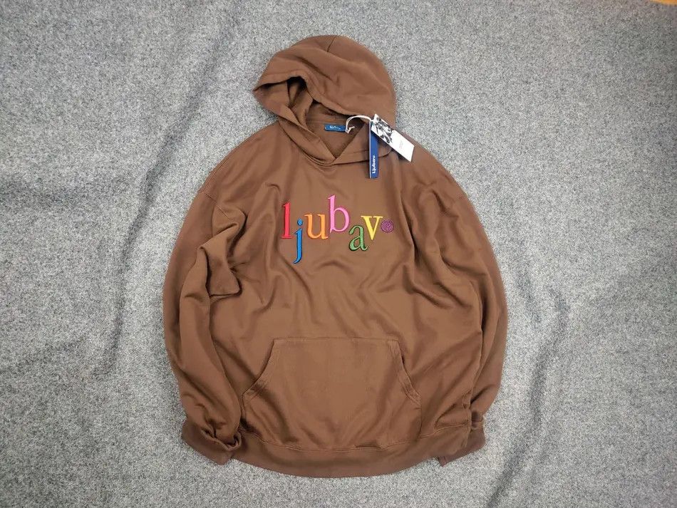 Other ljubav Design Embroidered logo Brown Oversized Hoodie Size US XL / EU 56 / 4 - 1 Thumbnail