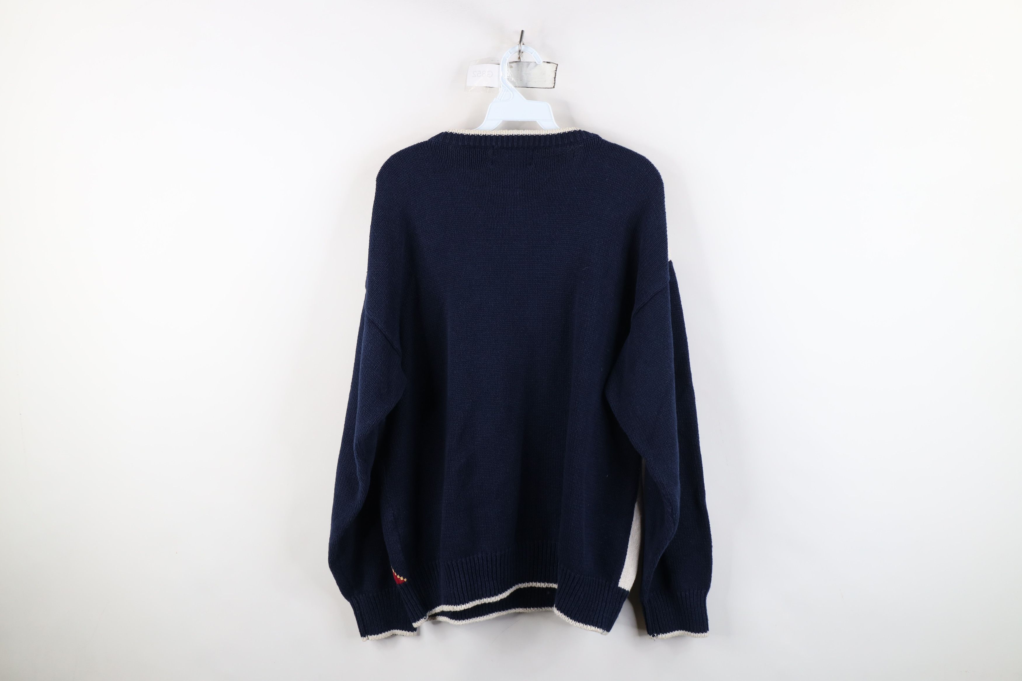 Vintage Vintage 90s Streetwear Argyle Diamond Knit Crewneck Sweater Size US L / EU 52-54 / 3 - 8 Thumbnail