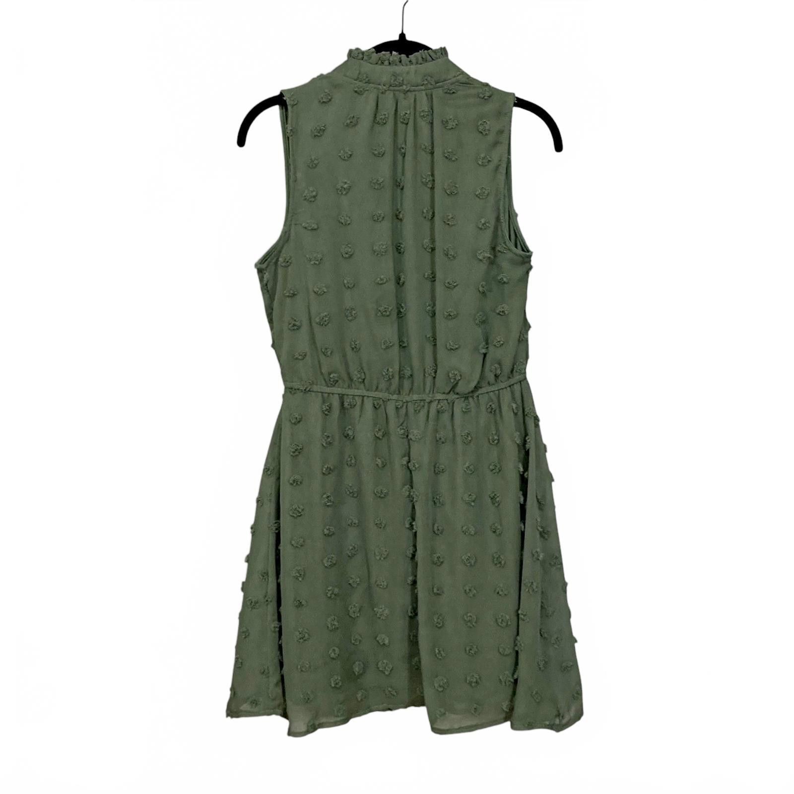 Designer Inspired Hearts Elegant Sleeveless Dress in Olive Green Size S / US 4 / IT 40 - 2 Thumbnail