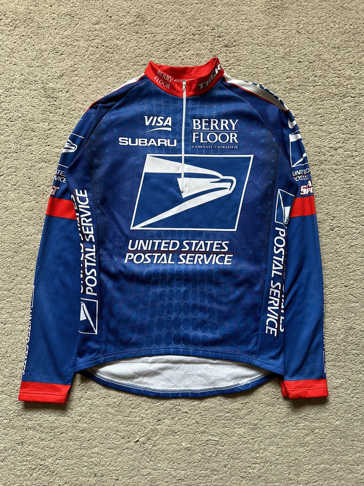 Nike Nike USPS, US Postal Cycling Team Thermal Half Zipper Jersey Size US M / EU 48-50 / 2 - 1 Thumbnail