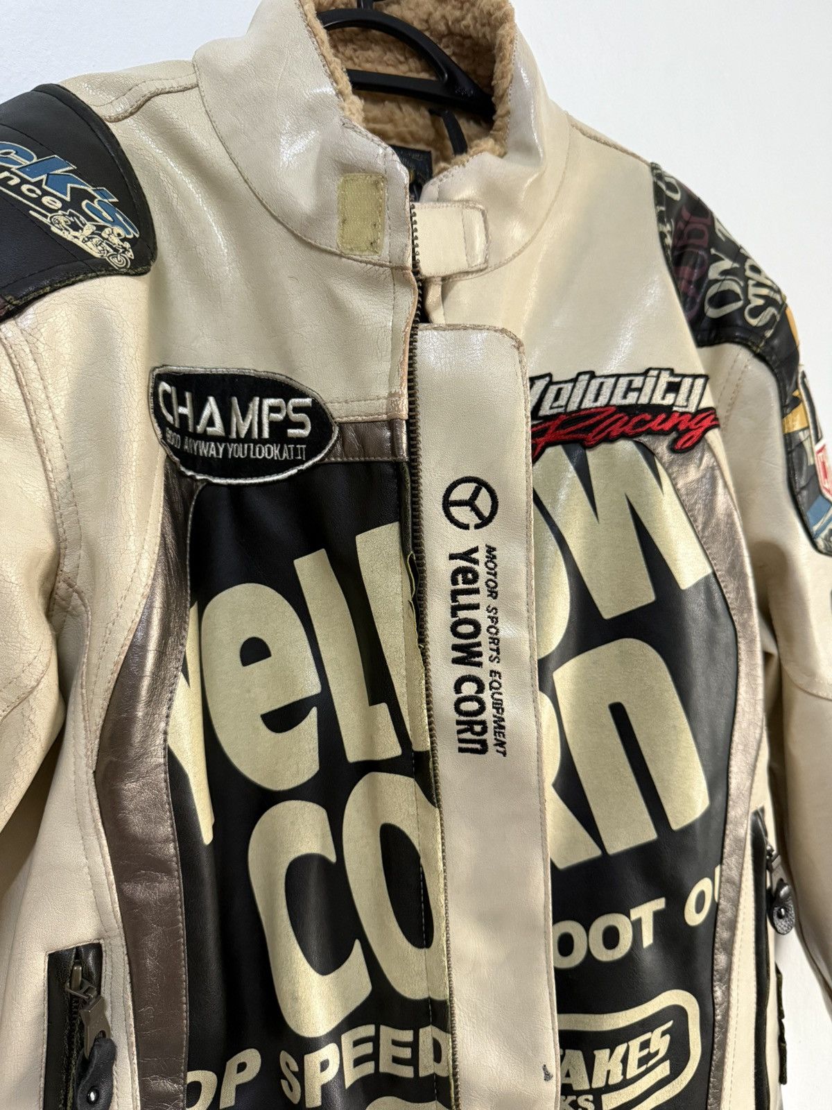 YELLOW CORN Yellow corn Sledge Hammer motorcycle Fully leather jacket Size US L / EU 52-54 / 3 - 16 Thumbnail